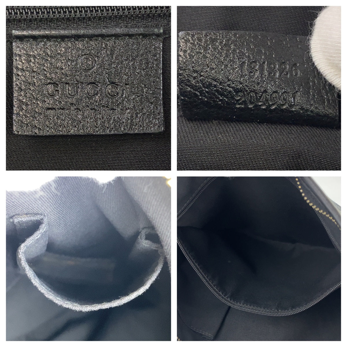 10716
GUCCI グッチ アビー ブラック 黒 ゴールド金具 GGキャンバス / レザー 131326 斜め掛け ショルダーバッグ メッセンジャーバッグ レディース