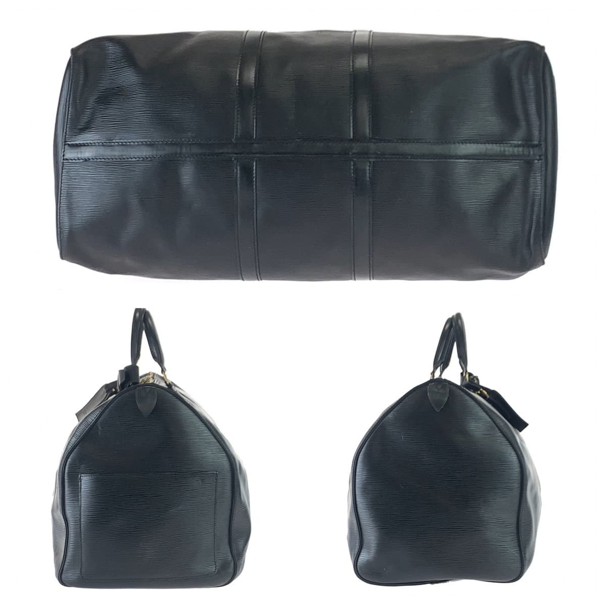 LOUIS VUITTON ルイヴィトン エピ キーポル55 ブラック 黒 ゴールド金具 レザー M59052 旅行バッグ 男女兼用 メンズ
