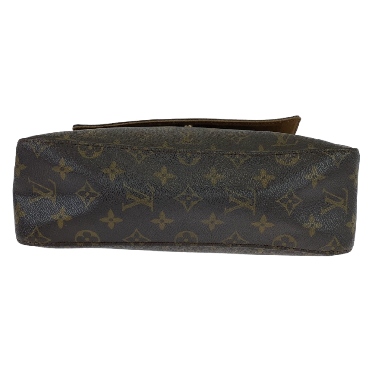 LOUIS VUITTON Louis Vuitton Monogram Mini Looping Brown Gold Hardware PVC M51147 Handbag Shoulder Bag Women's