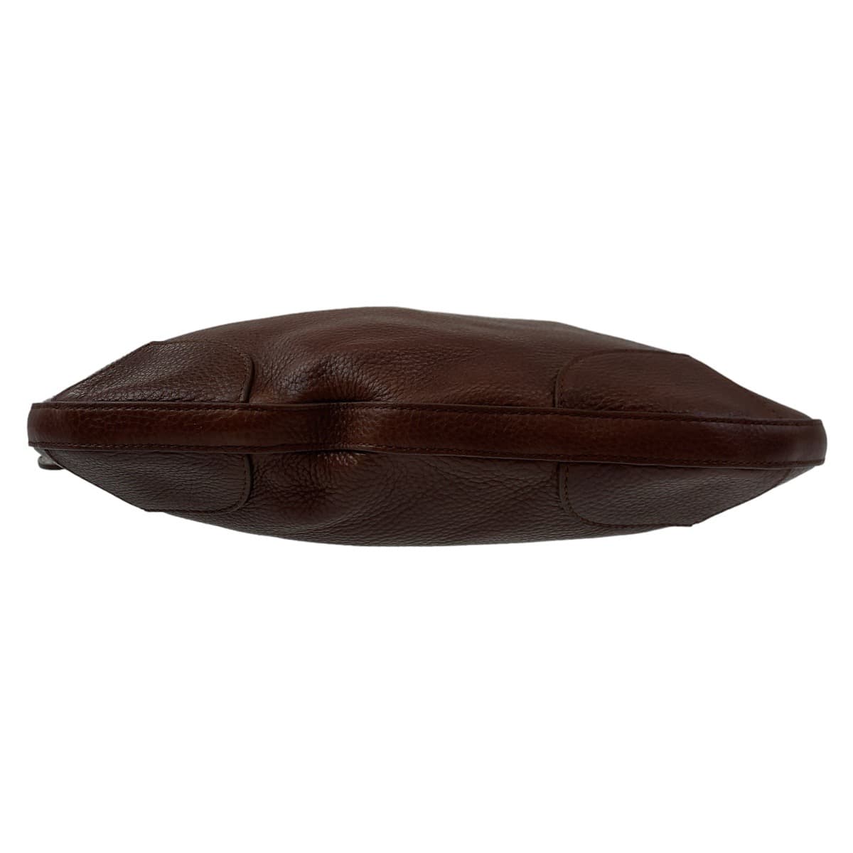 PRADA Hobo Brown Gold Hardware Leather Shoulder Bag for Women