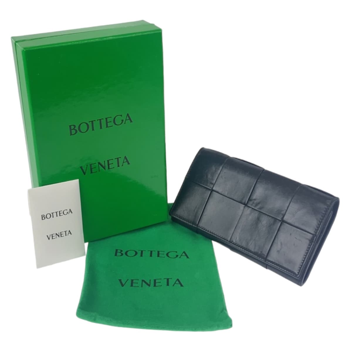 10856
BOTTEGAVENETA ボッテガヴェネタ マキシイントレチャート ブラック 黒 レザー 長財布 ロングウォレット メンズ