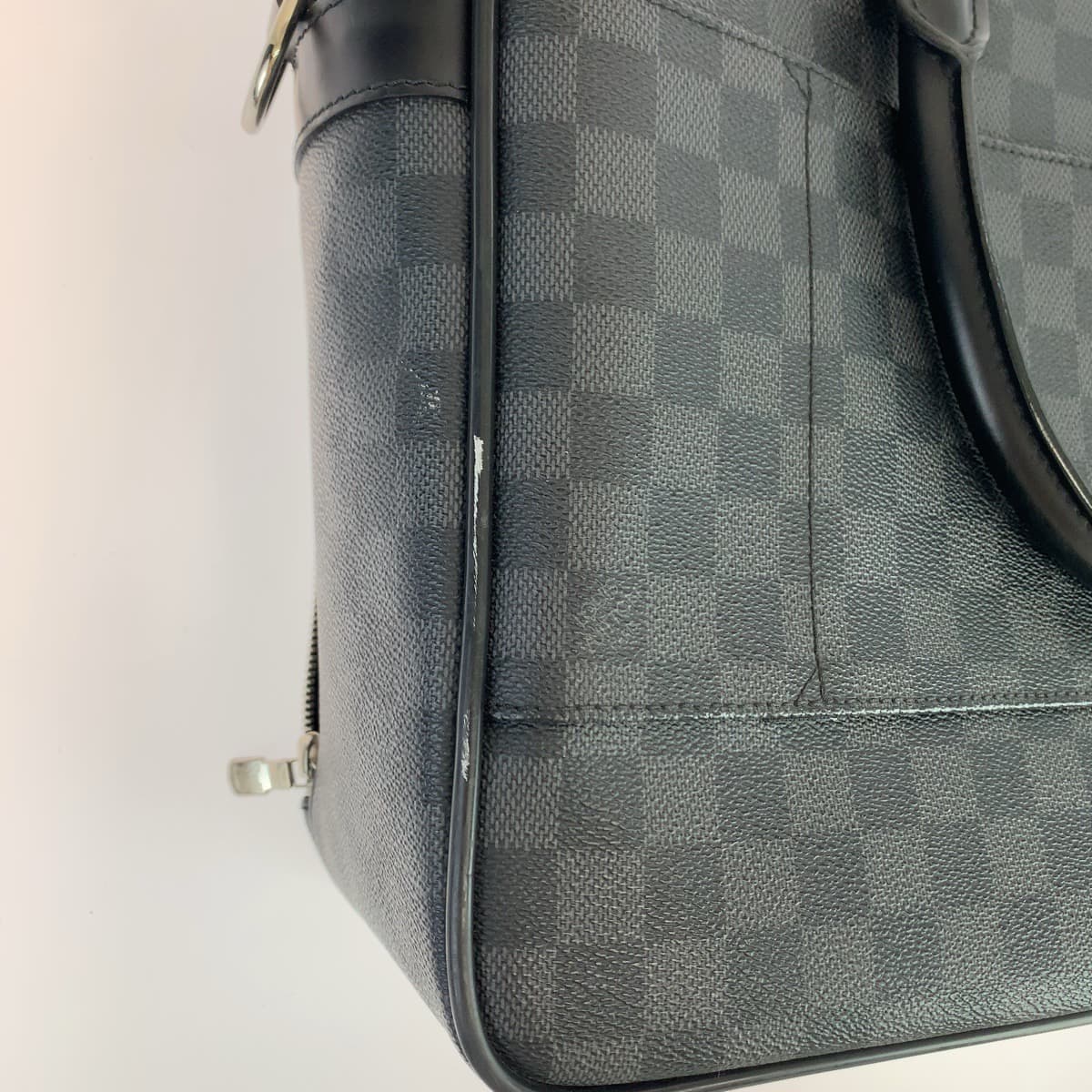 LOUIS VUITTON ルイヴィトン ダミエグラフィット イカール ブラック 黒 シルバー金具 PVC N23253 ビジネスバッグ ブリーフケース メンズ