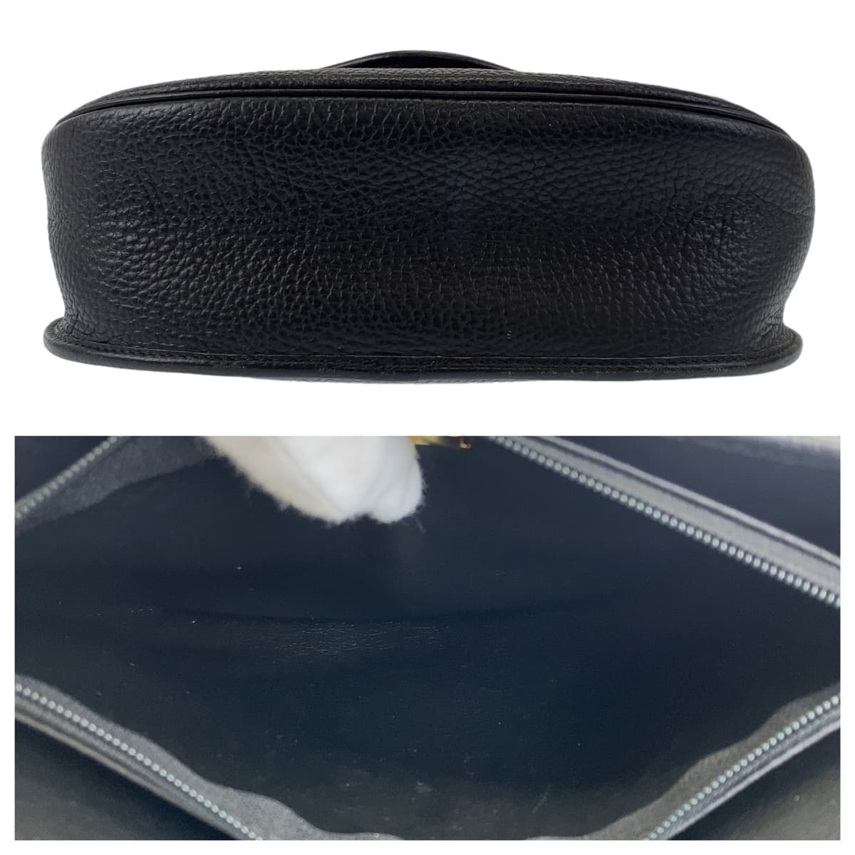 Dior ディオール ヴィンテージ CDロゴ ブラック 黒 ゴールド金具 レザー ハンドバッグ ワンショルダーバッグ レディース