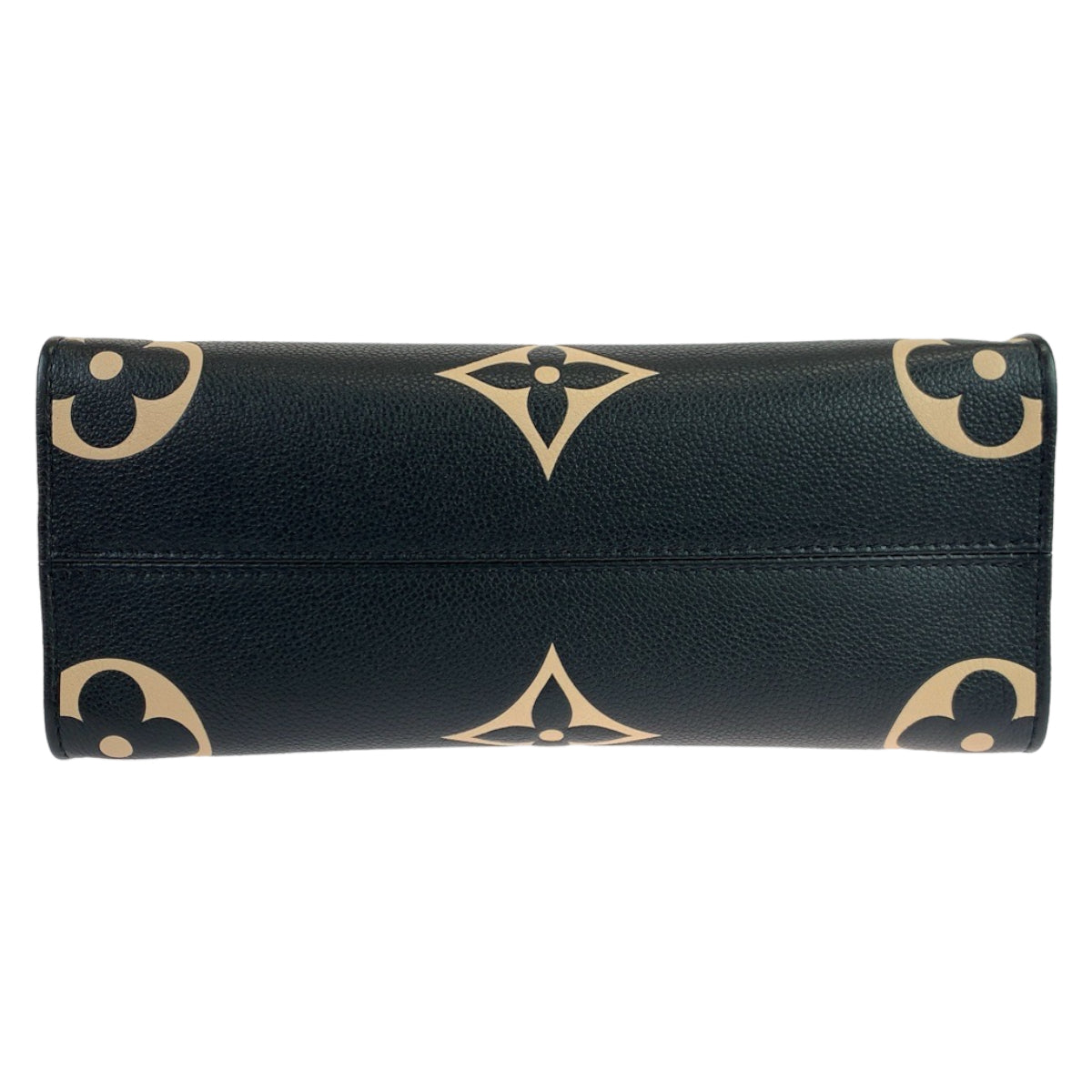 LOUIS VUITTON ルイヴィトン モノグラム アンプラント オンザゴーPM ブラック 黒 ベージュ ゴールド金具 レザー M45659 ハンドバッグ トートバッグ レディース