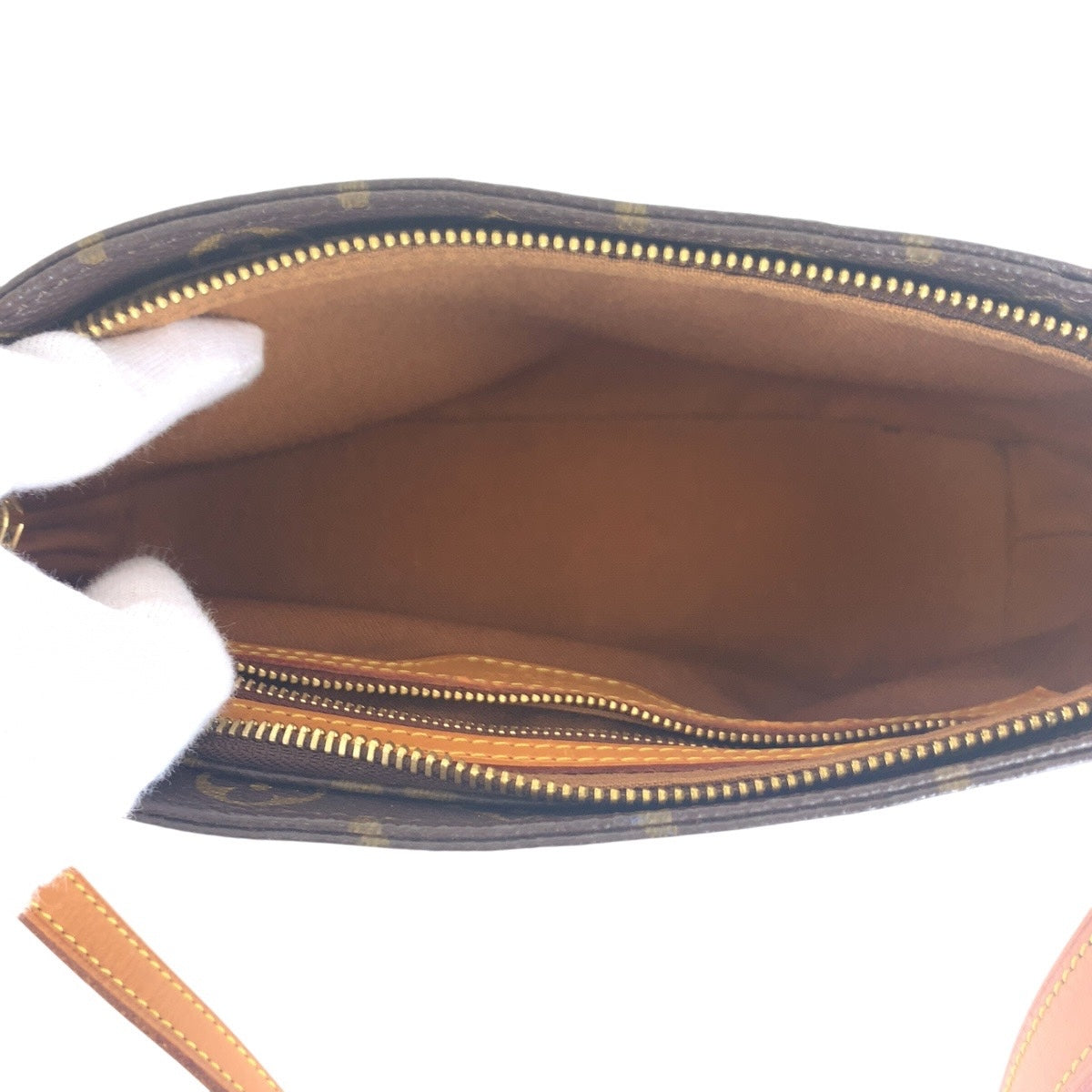 12844
LOUIS VUITTON ルイヴィトン モノグラム トロター ブラウン ゴールド金具 PVC / レザー M51240 ショルダーバッグ ポシェット レディース