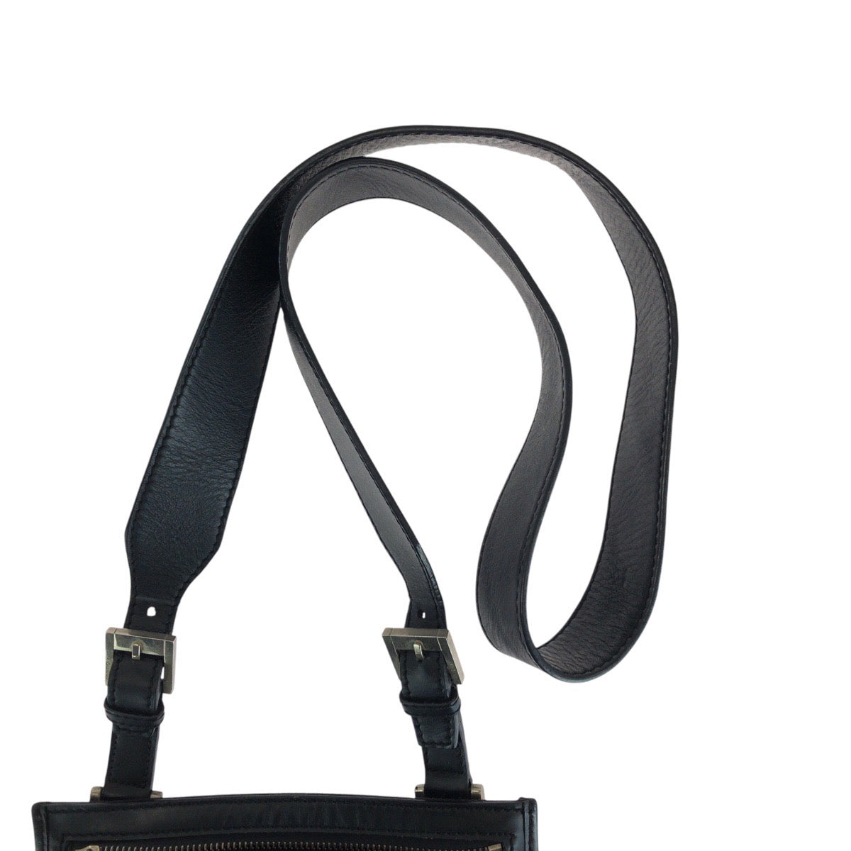 GUCCI グッチ ブラック 黒 シルバー金具 GGキャンバス / レザー 92562 ショルダーバッグ ポシェット メンズ