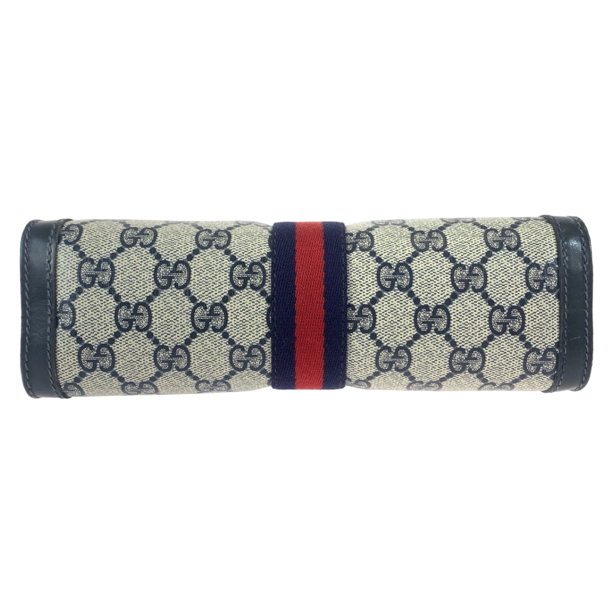 11089
GUCCI グッチ ヴィンテージ シェリーライン オールドグッチ ネイビー グレー GGスプリームキャンバス / レザー クラッチバッグ セカンドバッグ メンズ