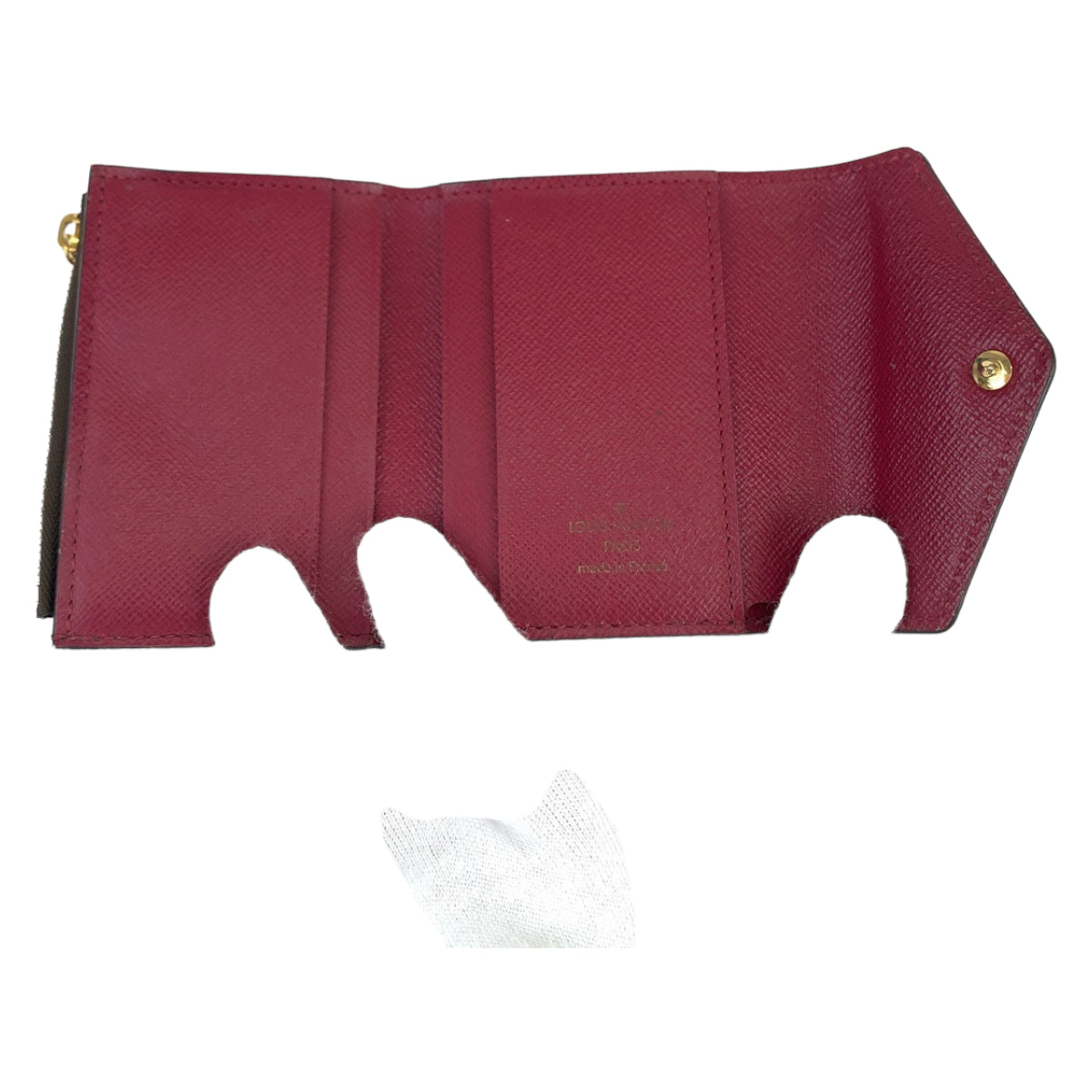 11144
LOUIS VUITTON ルイヴィトン モノグラム ポルトフォイユ ゾエ フューシャ ブラウン ゴールド金具 PVC M62932 折財布 コンパクト財布 レディース