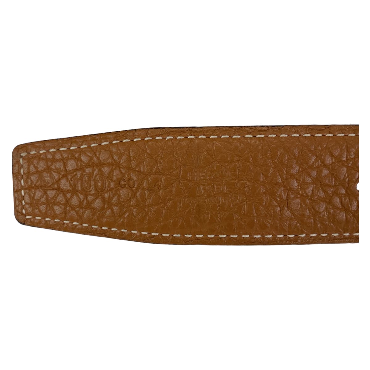 11145
HERMES エルメス スタッズバックル ゴールド キャメル ブラウン シルバー金具 トゴ / ボックスカーフ ベルト □P刻印 メンズ A52