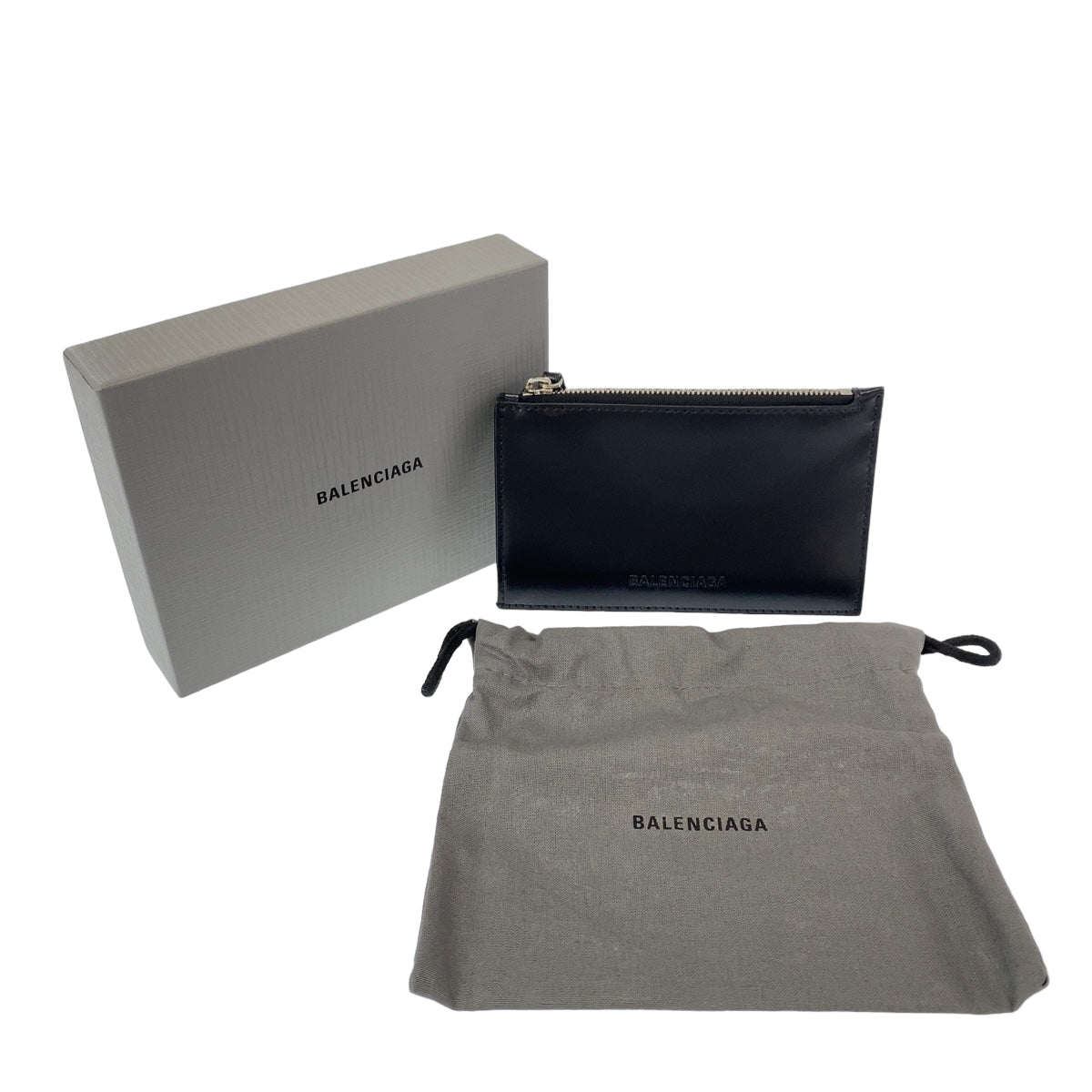11168
BALENCIAGA バレンシアガ エッセンシャル ブラック シルバー金具 レザー 664044 コインケース フラグメントケース メンズ