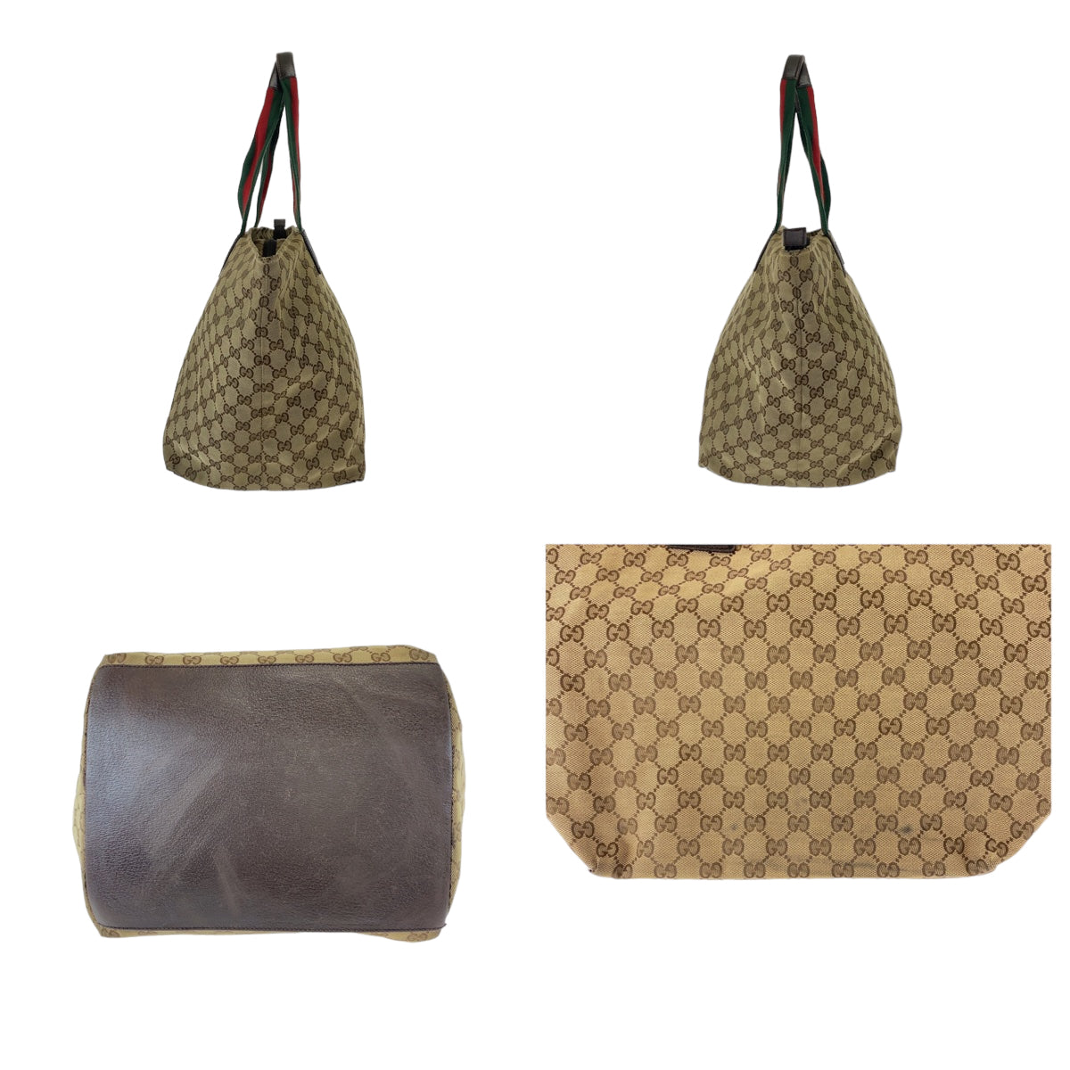 11177
GUCCI グッチ シェリーライン ブラウン 茶 ベージュ GGキャンバス / レザー 131231 トートバッグ ハンドバッグ ショルダーバッグ レディース