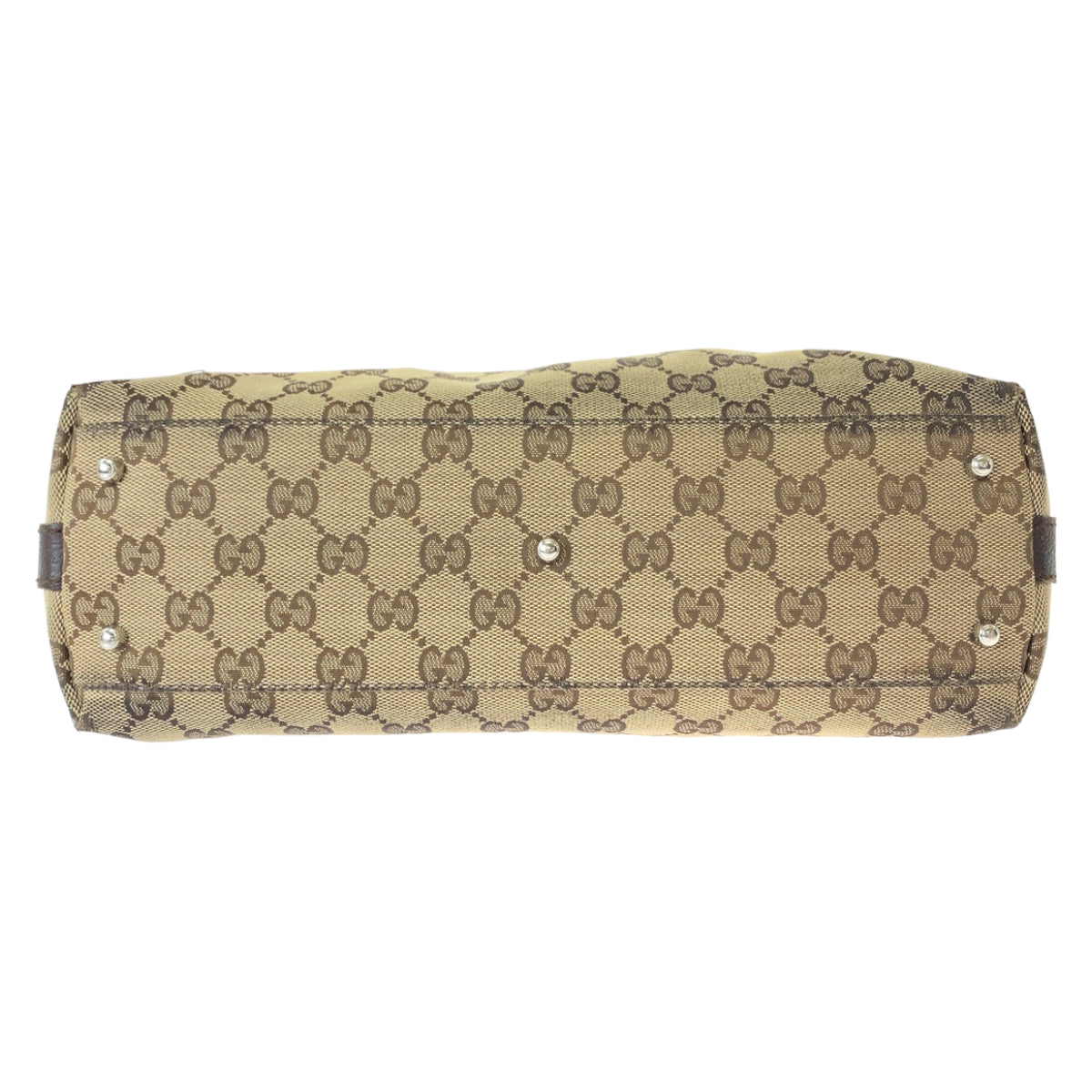 11235
GUCCI グッチ シェリーライン ブラウン レッド グリーン シルバー金具 GGキャンバス ハンドバッグ ミニボストンバッグ レディース