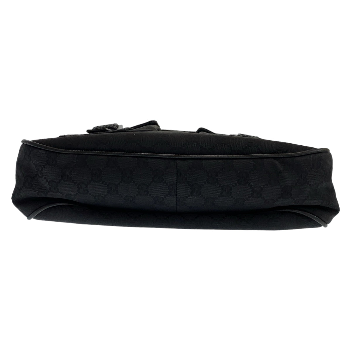 11253
GUCCI グッチ ブラック シルバー金具 GGキャンバス / レザー 114269 斜め掛け ショルダーバッグ メッセンジャーバッグ メンズ