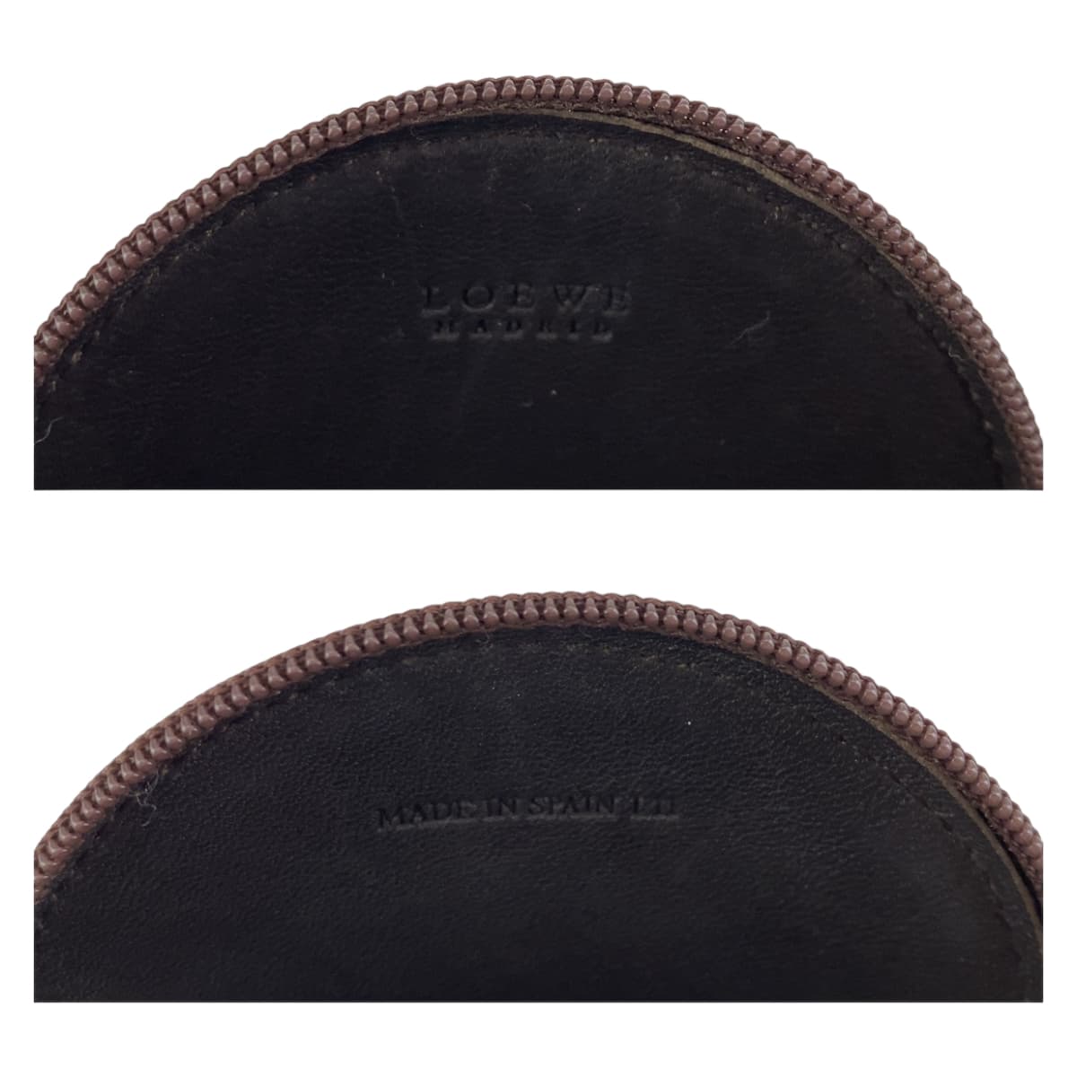 12463
LOEWE ロエベ ヴィンテージ アナグラム ベージュ ブラウン ゴールド金具 スウェード / レザー コインケース 小銭入れ メンズ