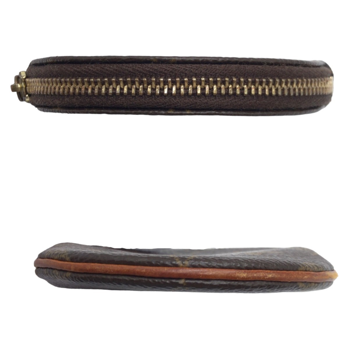 LOUIS VUITTON Louis Vuitton Monogram Porte Monnaie Long Unisex Brown Gold Hardware PVC M61926 Coin Case Purse for Women