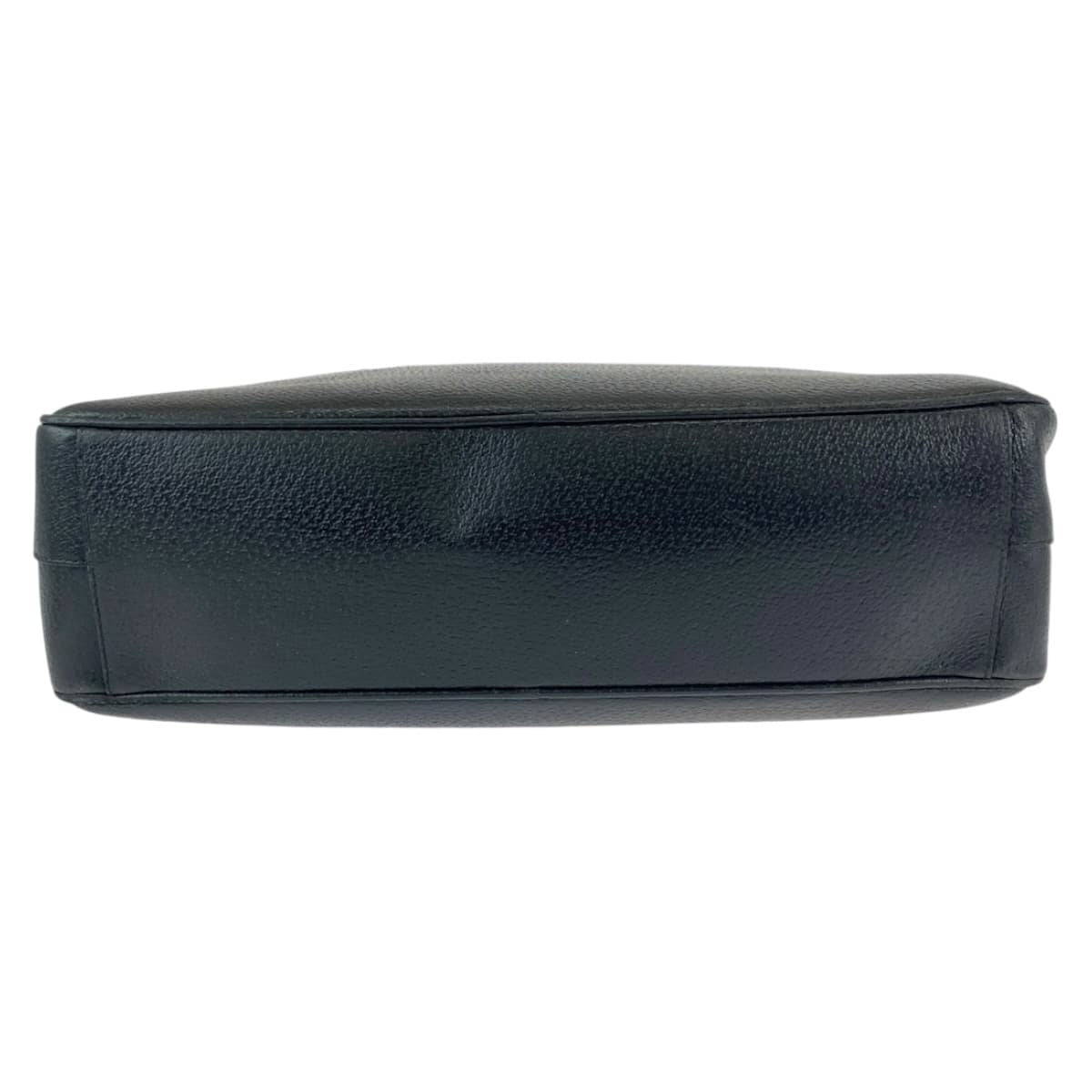 PRADA Prada Triangle Logo Plate Black Silver Hardware Leather Tote Bag Business Bag Men's