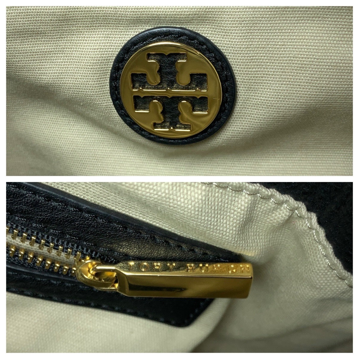 12446
Tory Burch トリーバーチ アマンダ ブラック 黒 ゴールド金具 レザー トートバッグ ショルダーバッグ 2way レディース