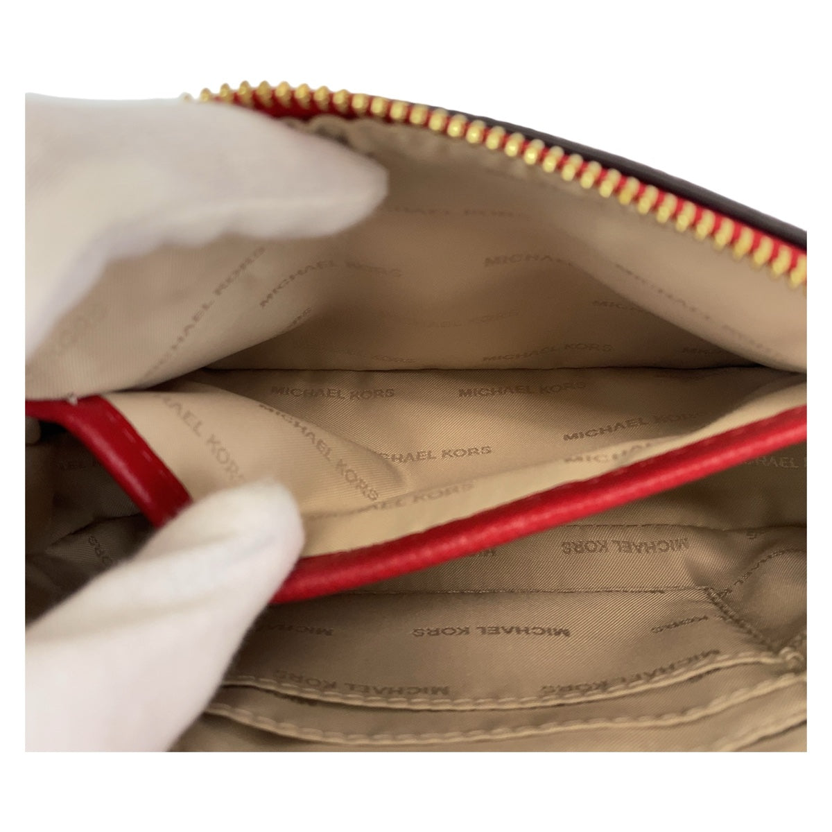 11338
Michael Kors マイケルコース ジェットセットミディアム レッド ゴールド金具 レザー チェーンショルダーバッグ ハンドバッグ レディース SA6400
