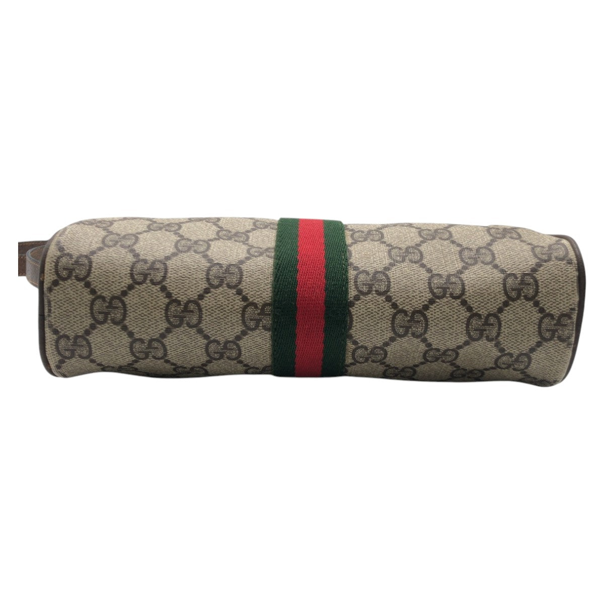 GUCCI グッチ ヴィンテージ シェリー ブラウン ゴールド金具 GGスプリームキャンバス 斜め掛け ショルダーバッグ ポシェット レディース