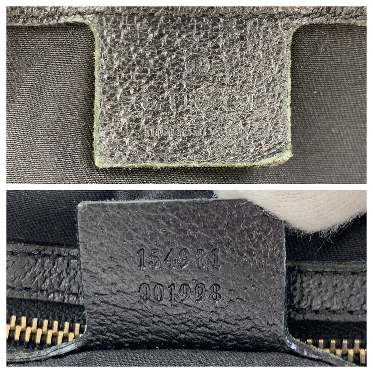 12441
GUCCI グッチ GG柄 ブラック 黒 ゴールド金具 GGキャンバス / レザー 154981 ショルダーバッグ トートバッグ レディース