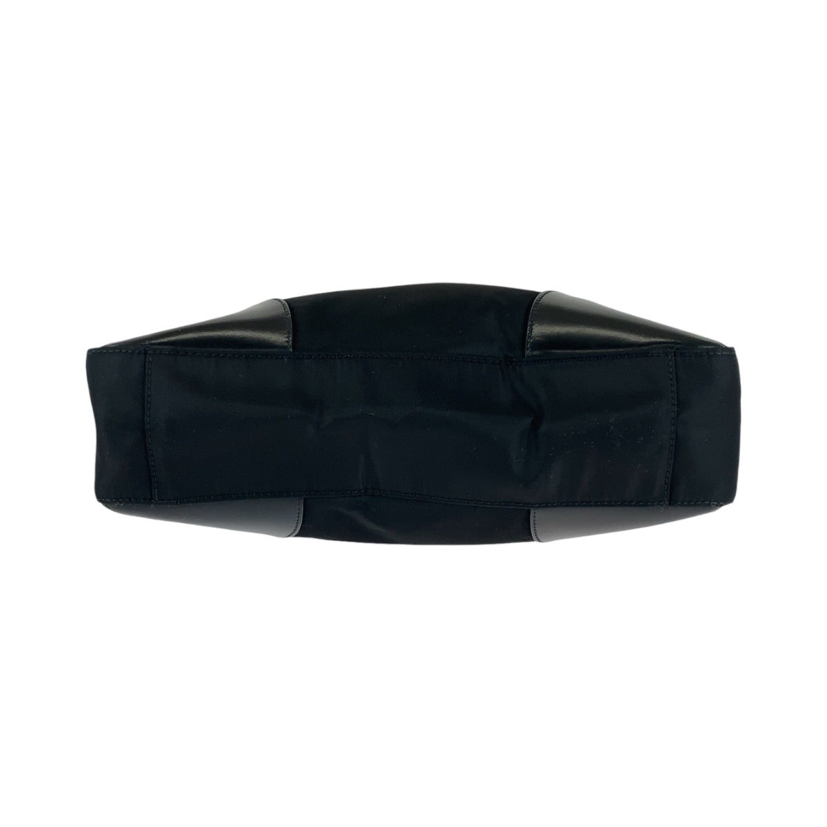 12872
PRADA プラダ テスート 三角ロゴプレート ブラック 黒 シルバー金具 ナイロン / レザー トートバッグ ハンドバッグ レディース