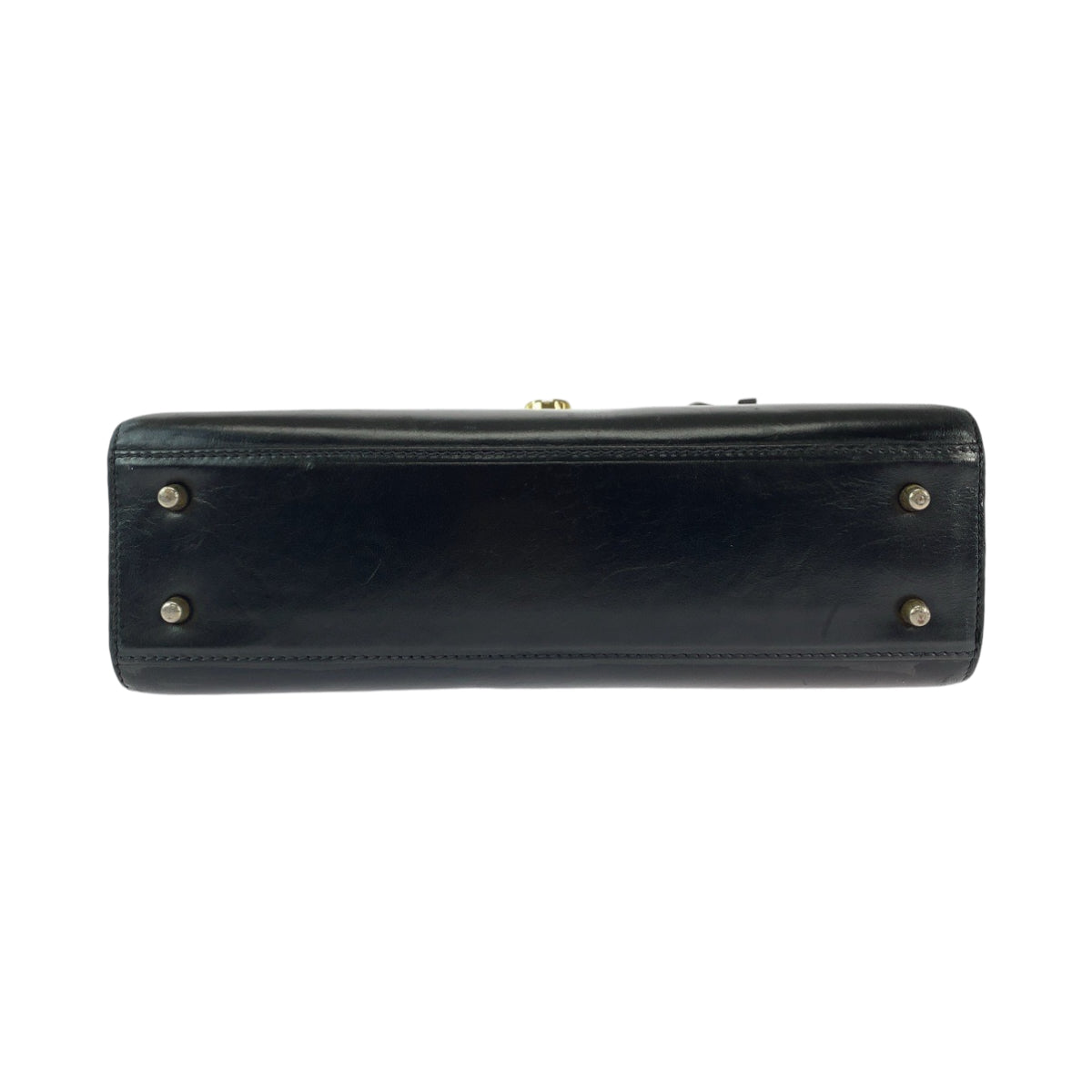 12424
PRADA プラダ ヴィンテージ ブラック ゴールド金具 レザー ショルダーバッグ ハンドバッグ レディース