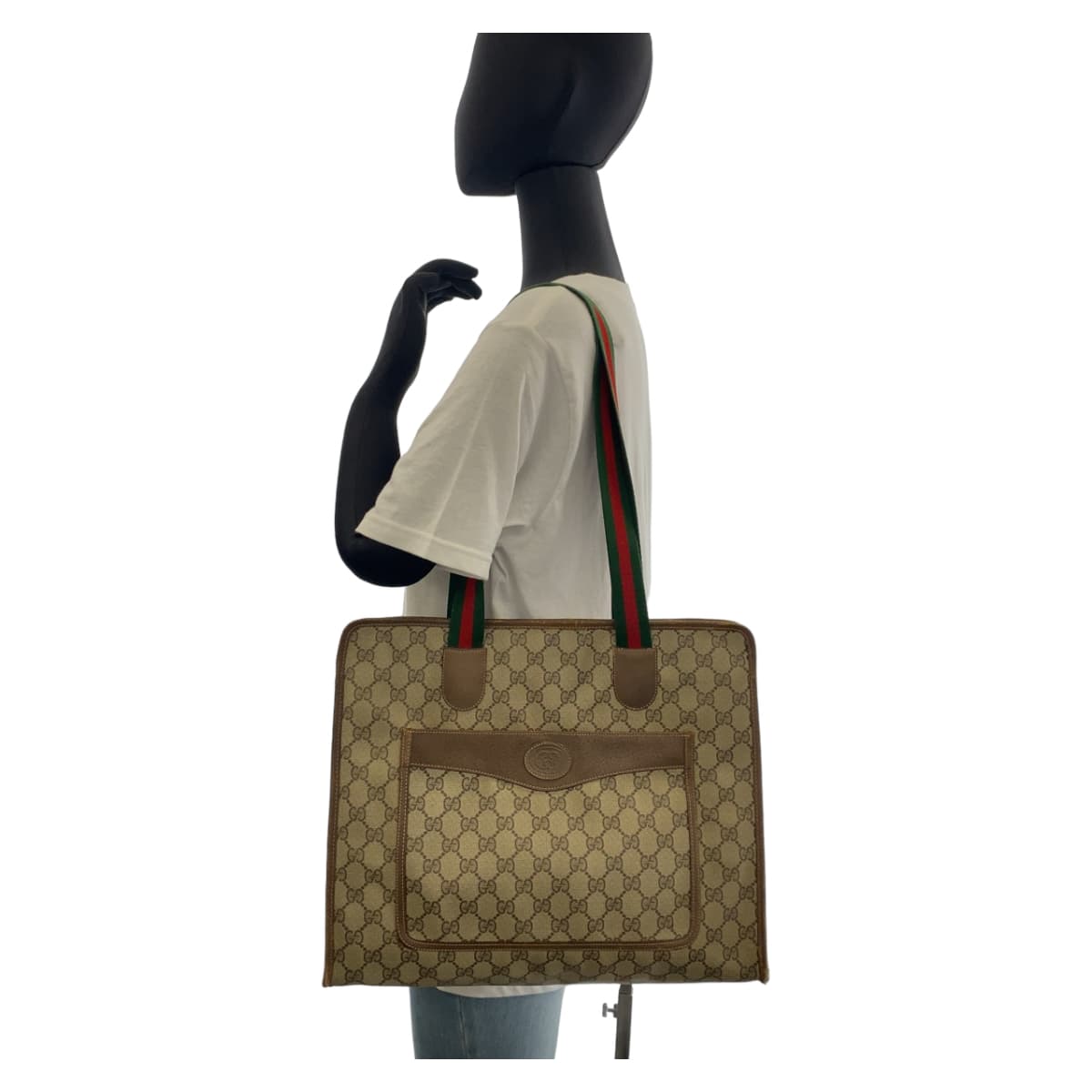 11541
GUCCI グッチ ヴィンテージ オールドグッチ シェリーライン インターロッキング ブラウン ゴールド金具 GGスプリームキャンバス / レザー 89 02 997 トートバッグ ショルダーバッグ 男女兼用 レディース