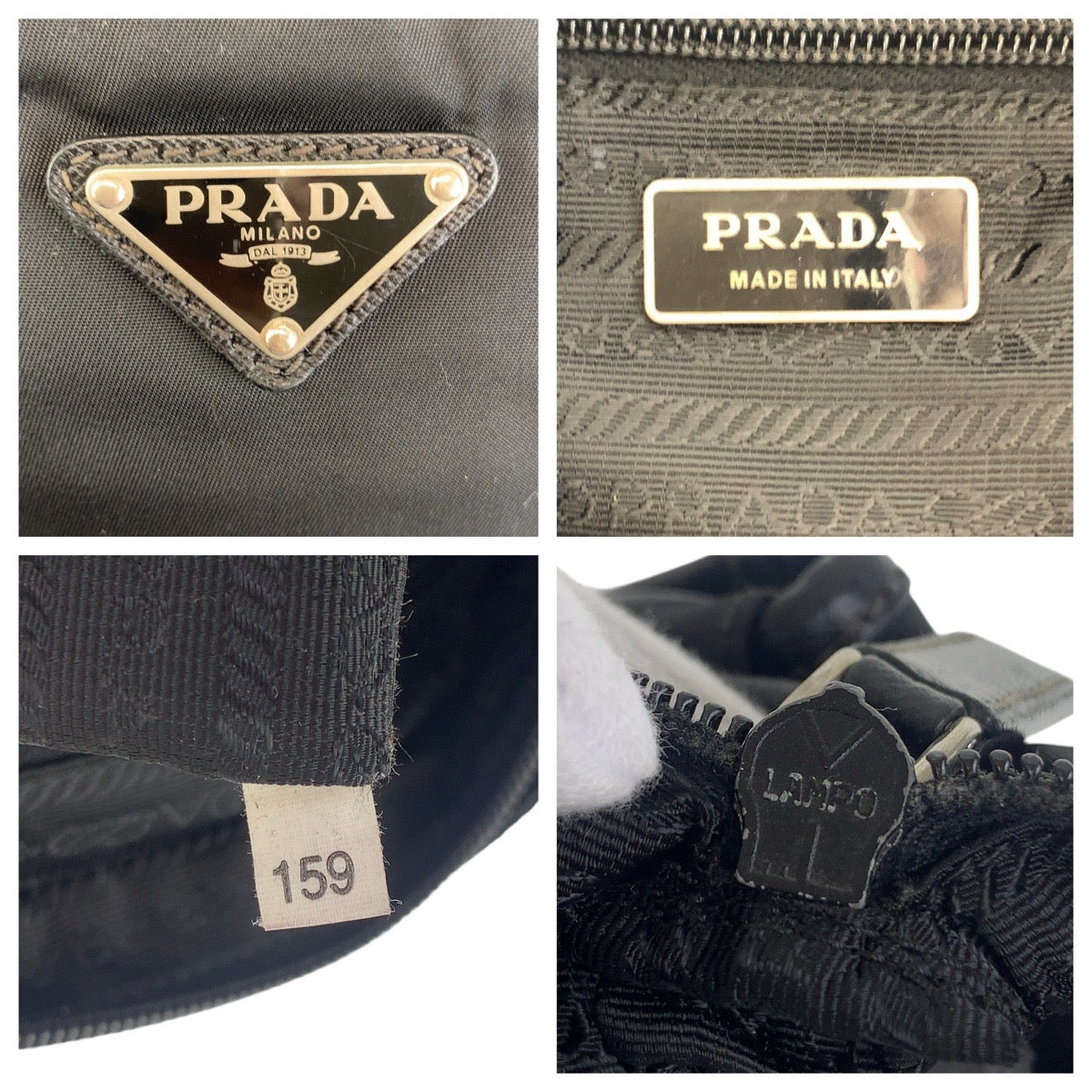 11587
PRADA プラダ テスート 三角ロゴプレート ブラック シルバー金具 ナイロン 斜め掛け ショルダーバッグ メッセンジャーバッグ メンズ ABP24