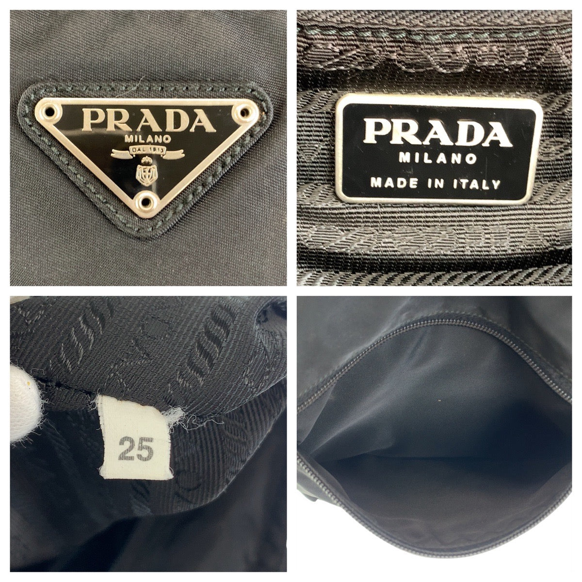 111618
PRADA プラダ テスート 三角ロゴプレート ブラック シルバー金具 ナイロン トートバッグ ショルダーバッグ レディース