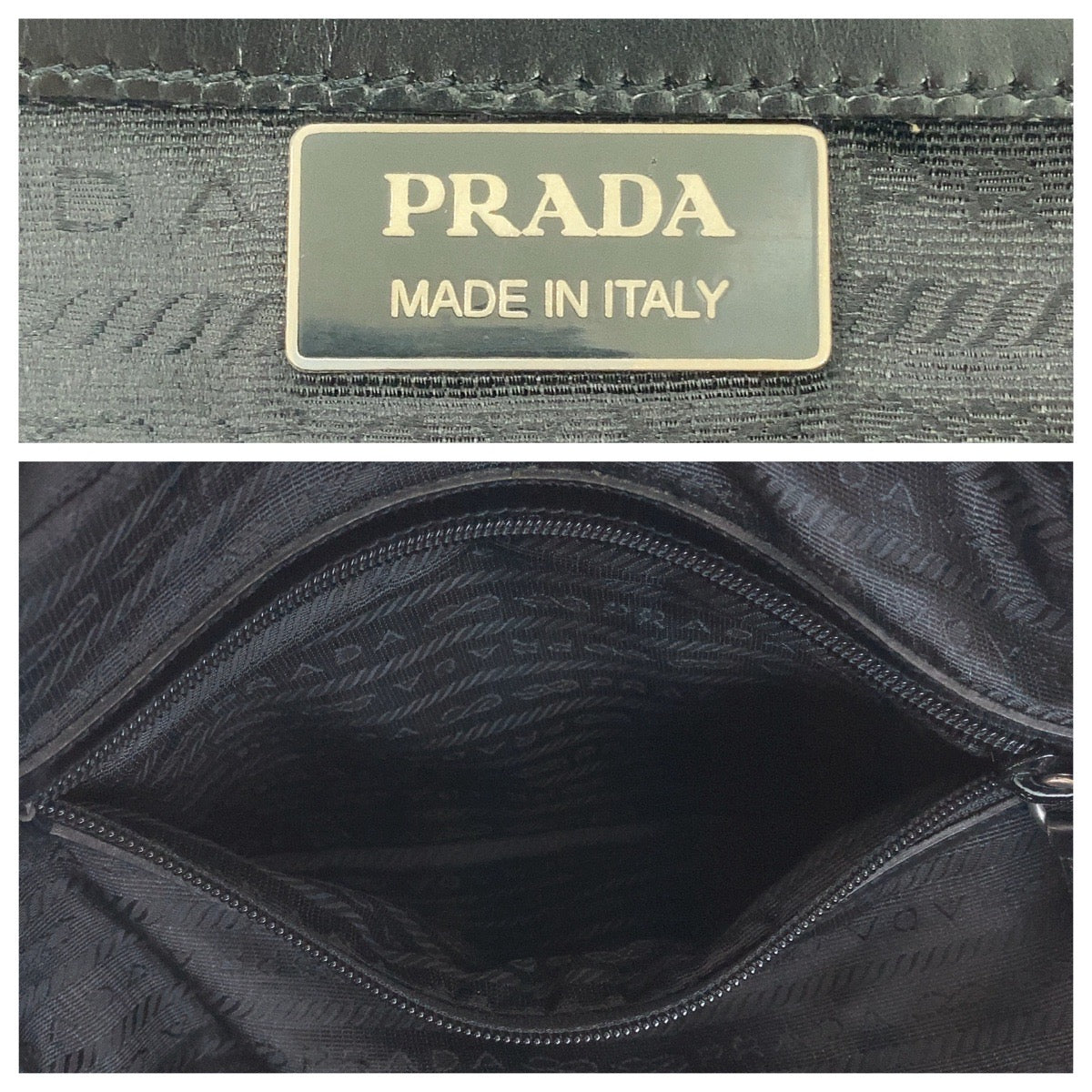 12370
PRADA プラダ テスート ロゴ型押し ブラック シルバー金具 ナイロン ショルダーバッグ ハンドバッグ ミニボストンバッグ レディース