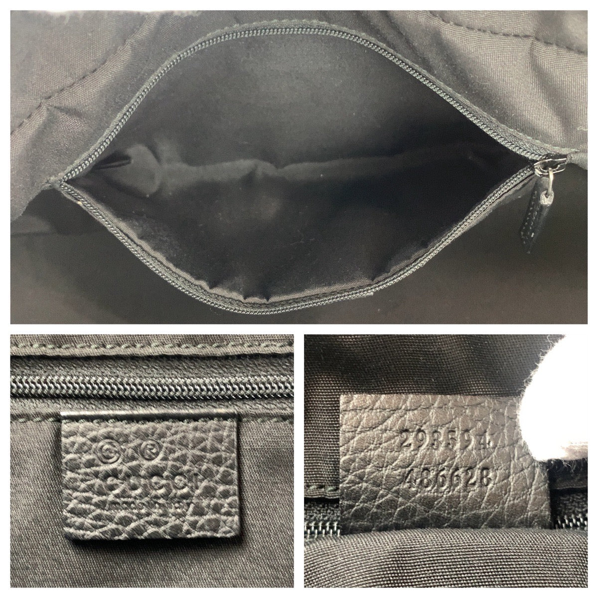 11700
GUCCI グッチ シェリーライン GG柄 ブラック 黒 シルバー金具 GGキャンバス / レザー 293594 ショルダーバッグ ハンドバッグ レディース