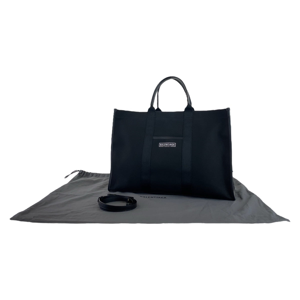11703
BALENCIAGA バレンシアガ ハードウェア ラージトート ブラック 黒 ゴールド金具 キャンバス / レザー トートバッグ ショルダーバッグ 2way メンズ