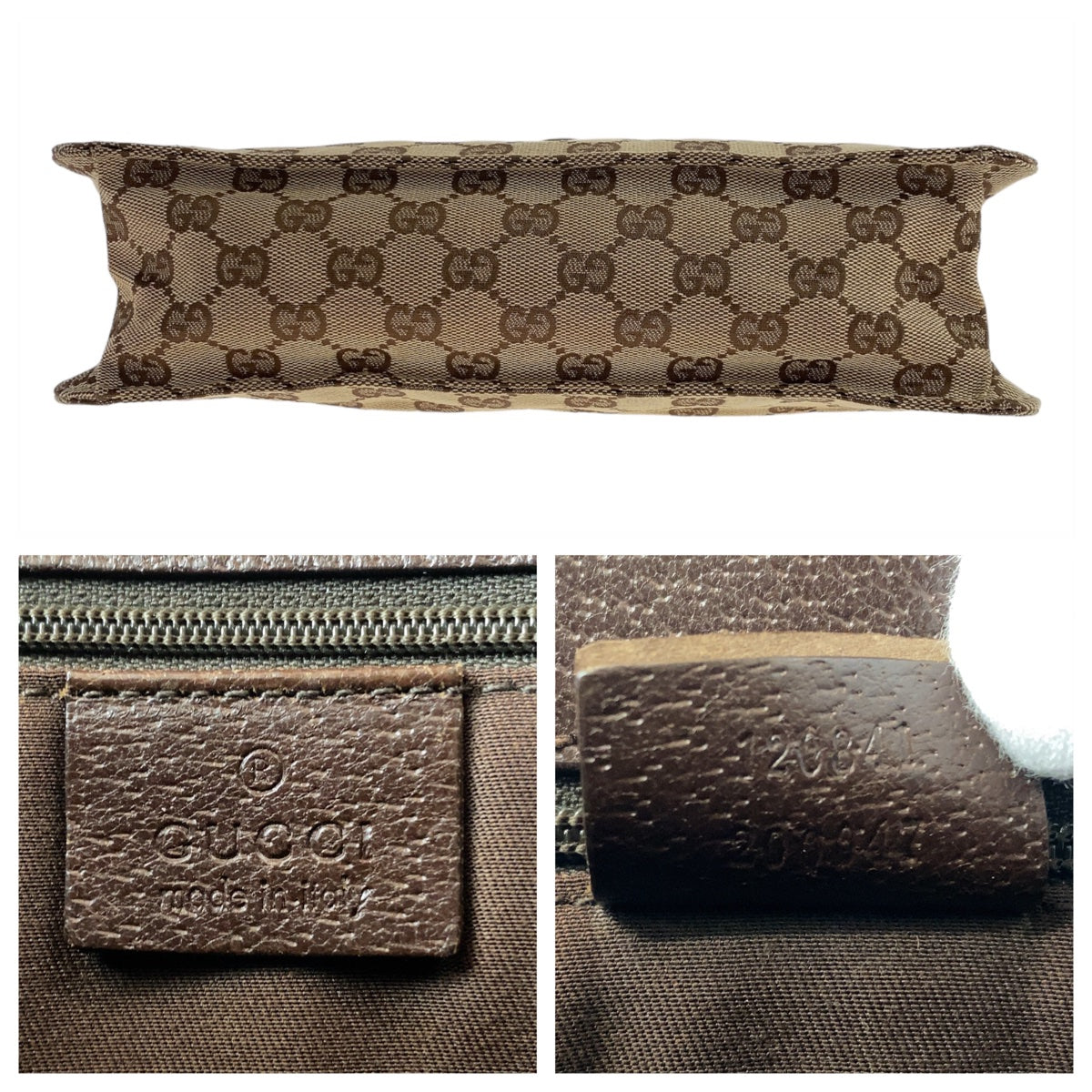 11707
GUCCI グッチ GG柄 ベージュ ブラウン シルバー金具 GGキャンバス / レザー 120841 斜め掛け ショルダーバッグ メッセンジャーバッグ レディース