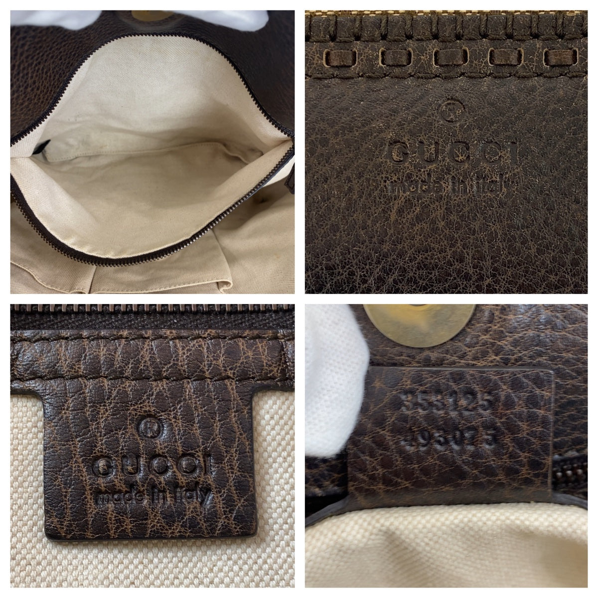 12339
GUCCI グッチ バンブー ブラウン ゴールド金具 GGキャンバス / レザー 353125 トートバッグ ショルダーバッグ ハンドバッグ レディース ABP41