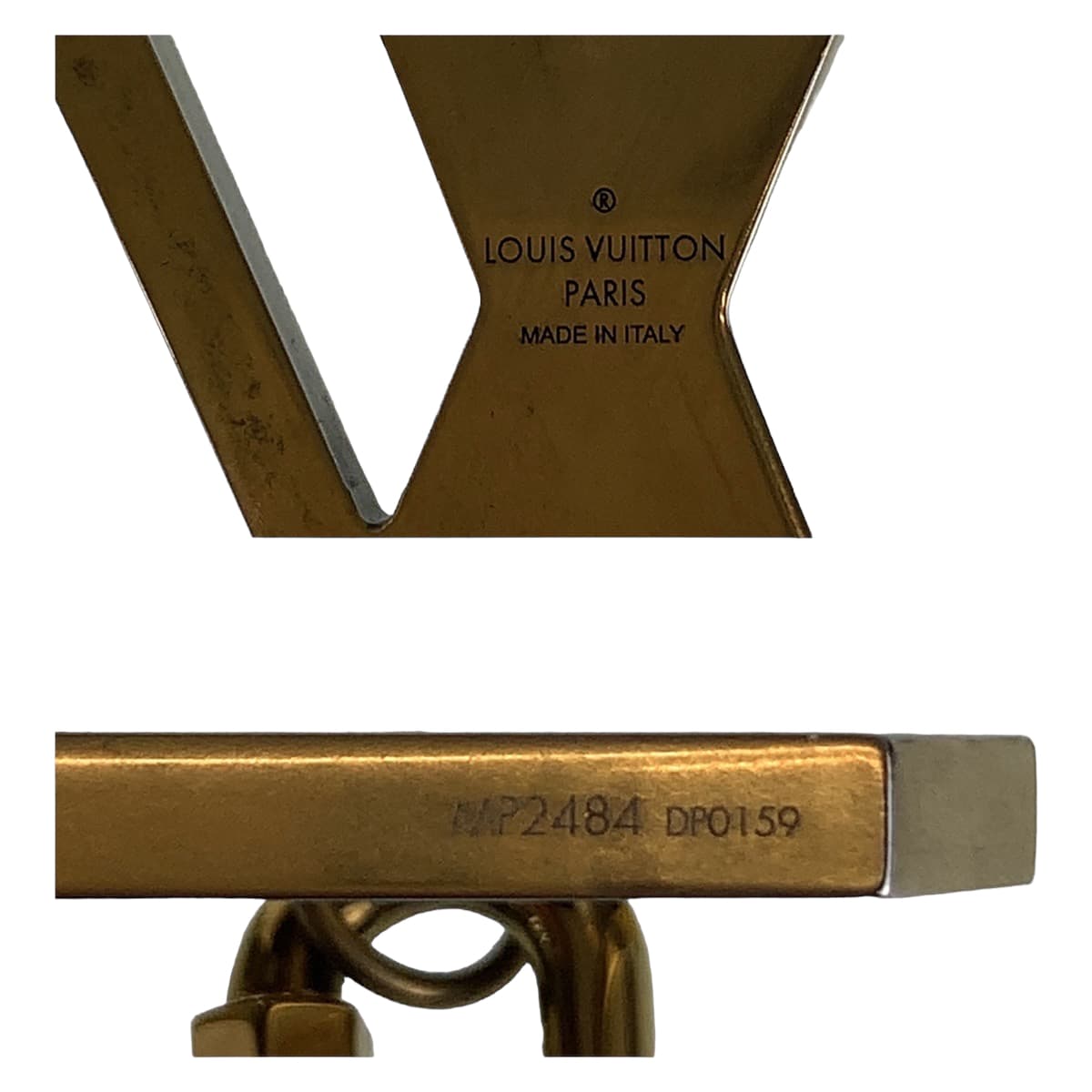 11760
LOUIS VUITTON ルイヴィトン モノグラム ビジューサック LVフラグ マルチカラー ゴールド金具 メタル MP2484 キーホルダー チャーム メンズ