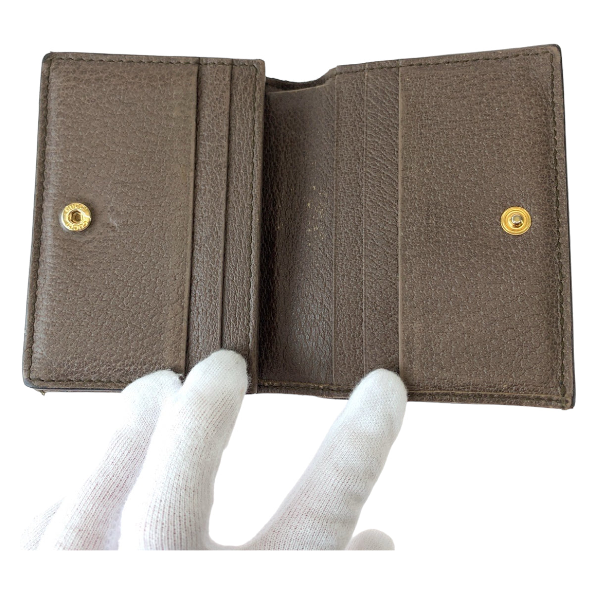 111797
GUCCI グッチ オフィディア マーモント シェリーライン ブラウン ゴールド金具 GGスプリームキャンバス 523155 折財布 コンパクトウォレット メンズ