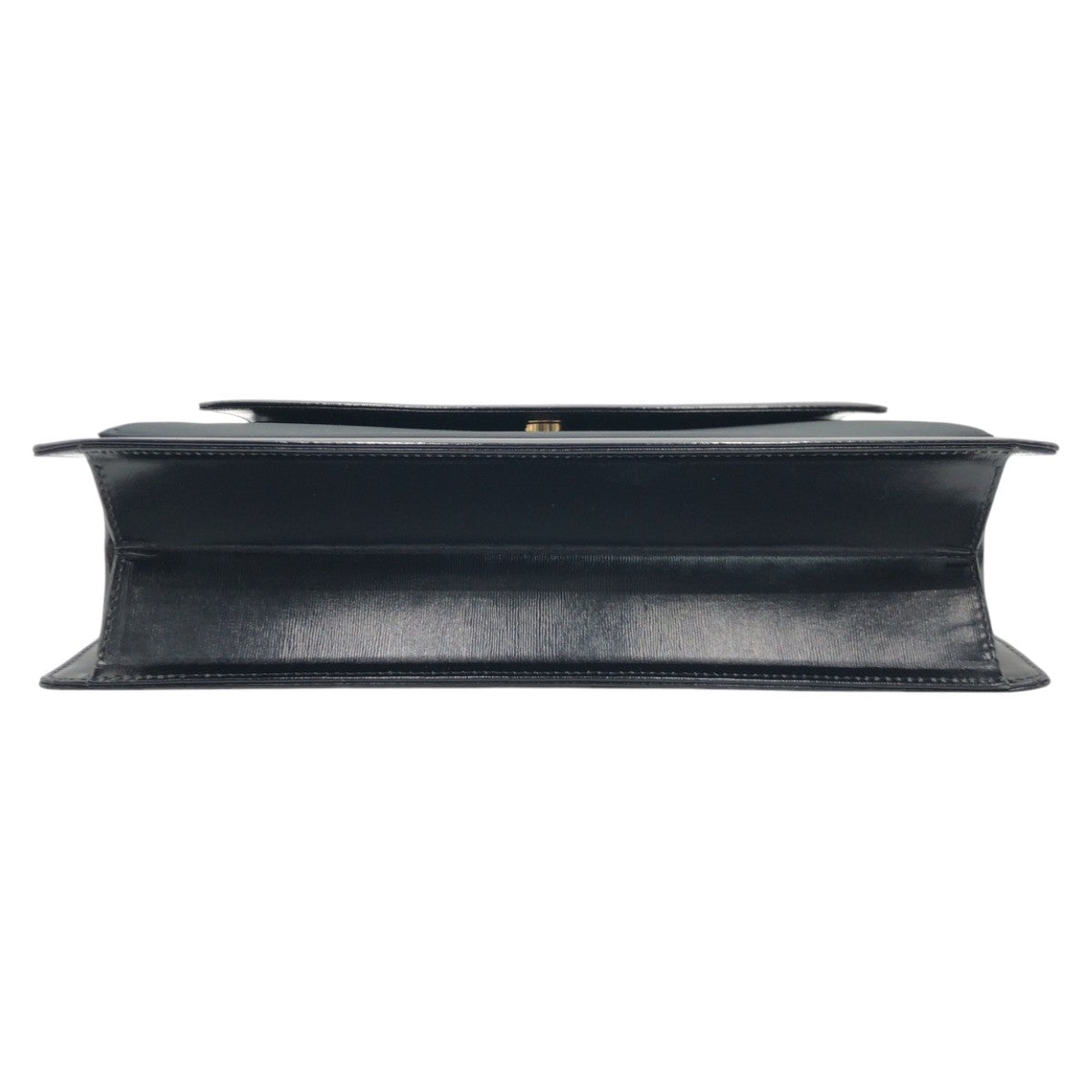 12898
YVES SAINT LAURENT イヴ サンローラン ヴィンテージ ブラック ゴールド金具 エナメル ハンドバッグ ショルダーバッグ レディース AB32