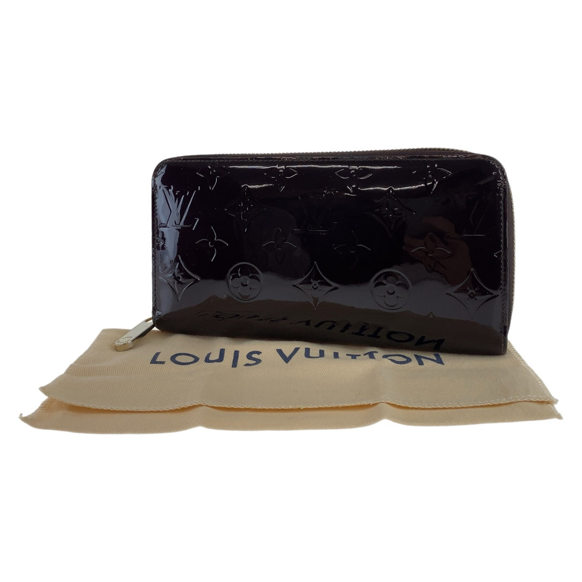 12257
LOUIS VUITTON ルイヴィトン ヴェルニ ジッピーウォレット アマラント ワインレッド ゴールド金具 パテントレザー M93522 長財布 ロングウォレット 男女兼用 レディース