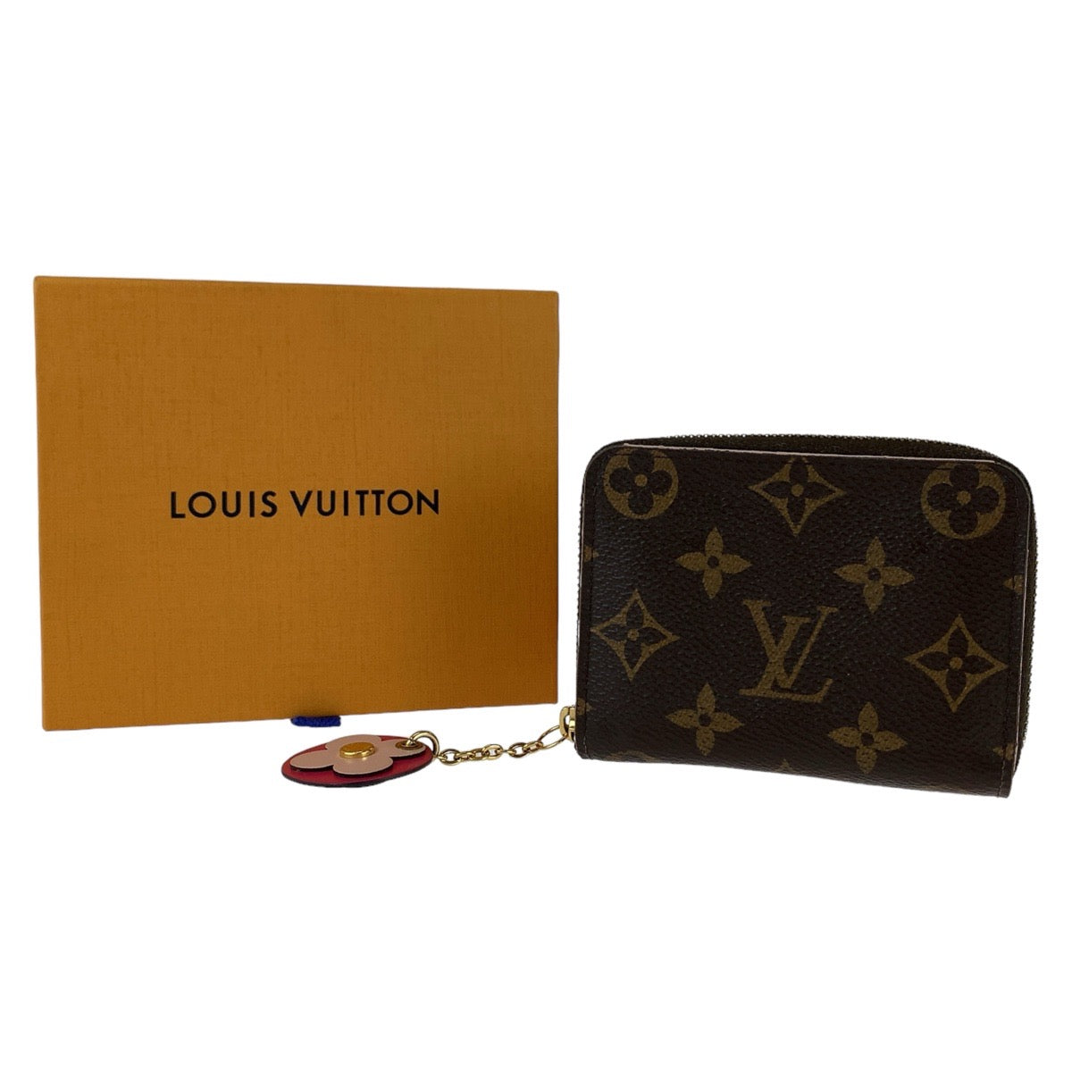 LOUIS VUITTON ルイヴィトン モノグラム ブルーミングフラワー ジッピーコインパース ブラウン ゴールド金具 PVC M68332 コインケース 小銭入れ レディース