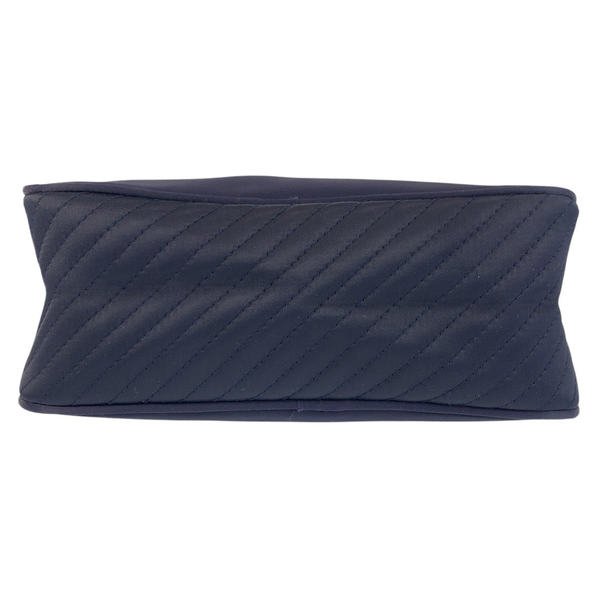 YVES SAINT LAURENT イヴ サンローラン YSL ネイビー シルバー金具 ナイロン ハンドバッグ レディース