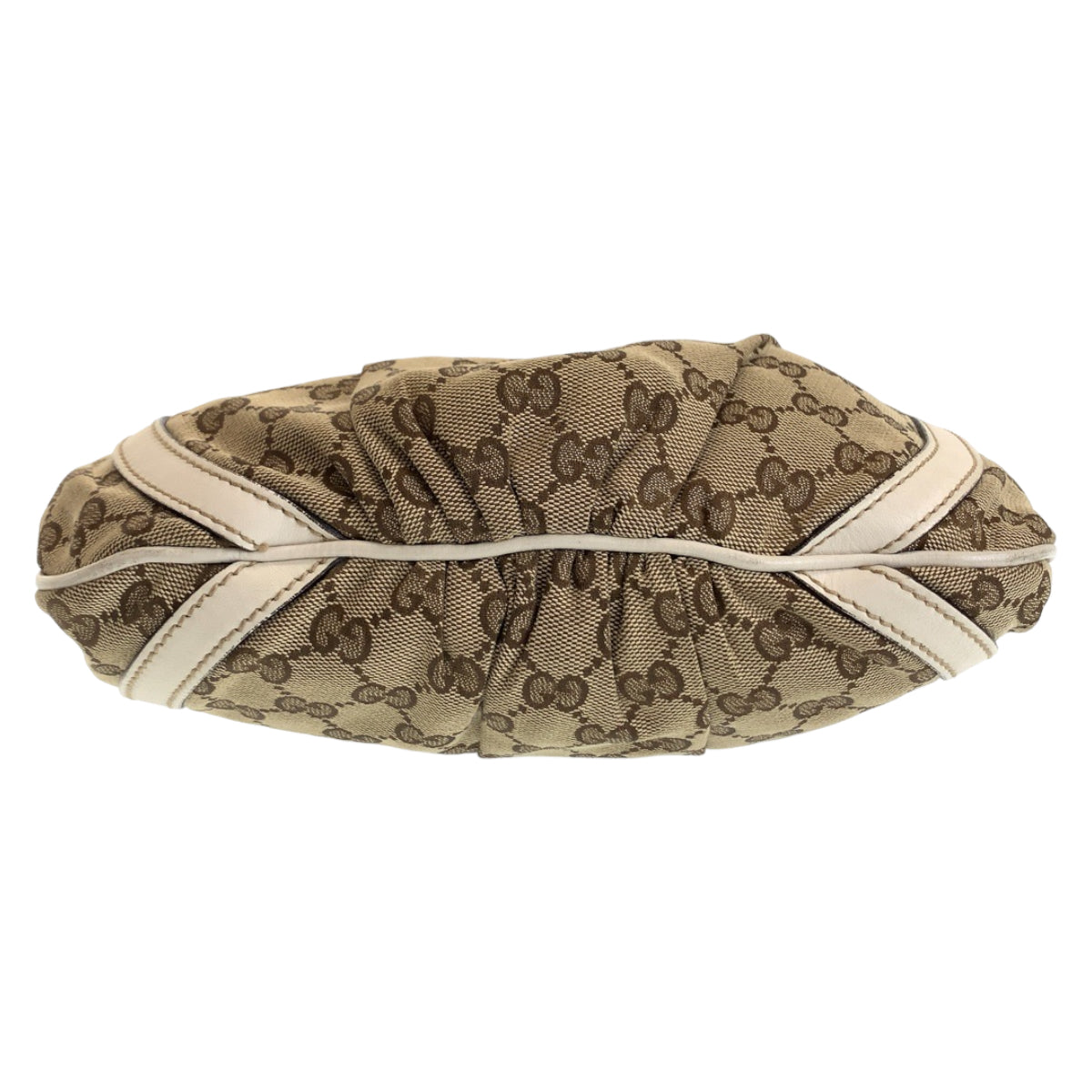 12187
GUCCI グッチ アビー ブラウン ホワイト ゴールド金具 GGキャンバス 203257 ショルダーバッグ ポシェット レディース