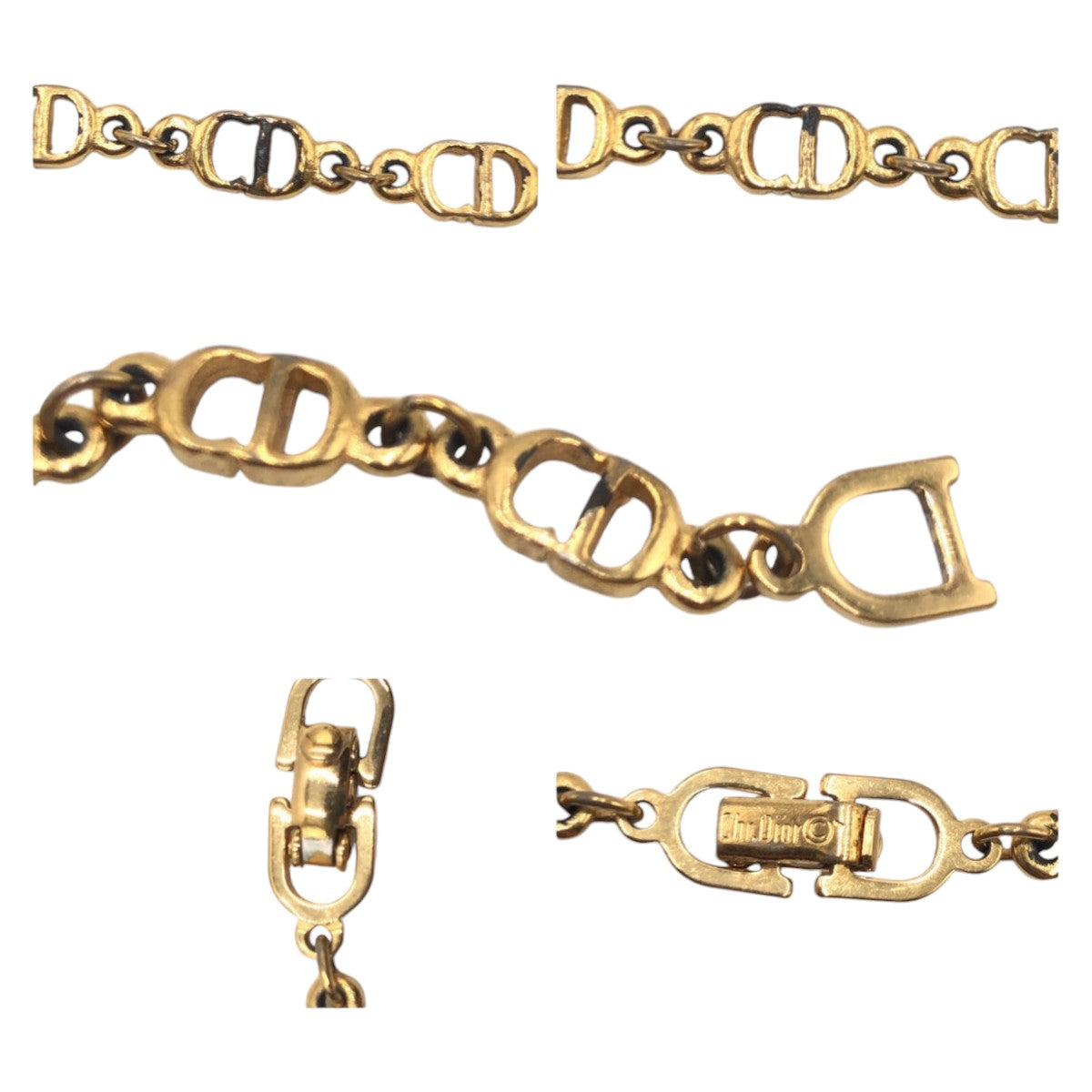 12917
Christian Dior クリスチャンディオール ヴィンテージ CDロゴ ゴールド メッキ ブレスレット レディース