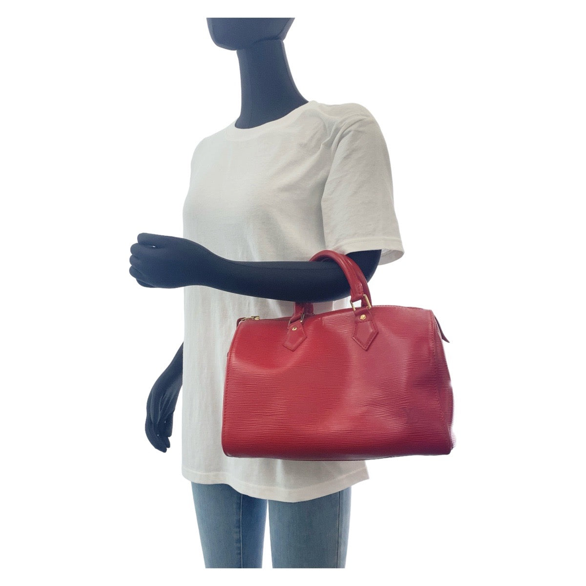 12068
LOUIS VUITTON ルイヴィトン エピ スピーディ25 カスティリアンレッド ゴールド金具 レザー M43017 ハンドバッグ ミニボストンバッグ レディース