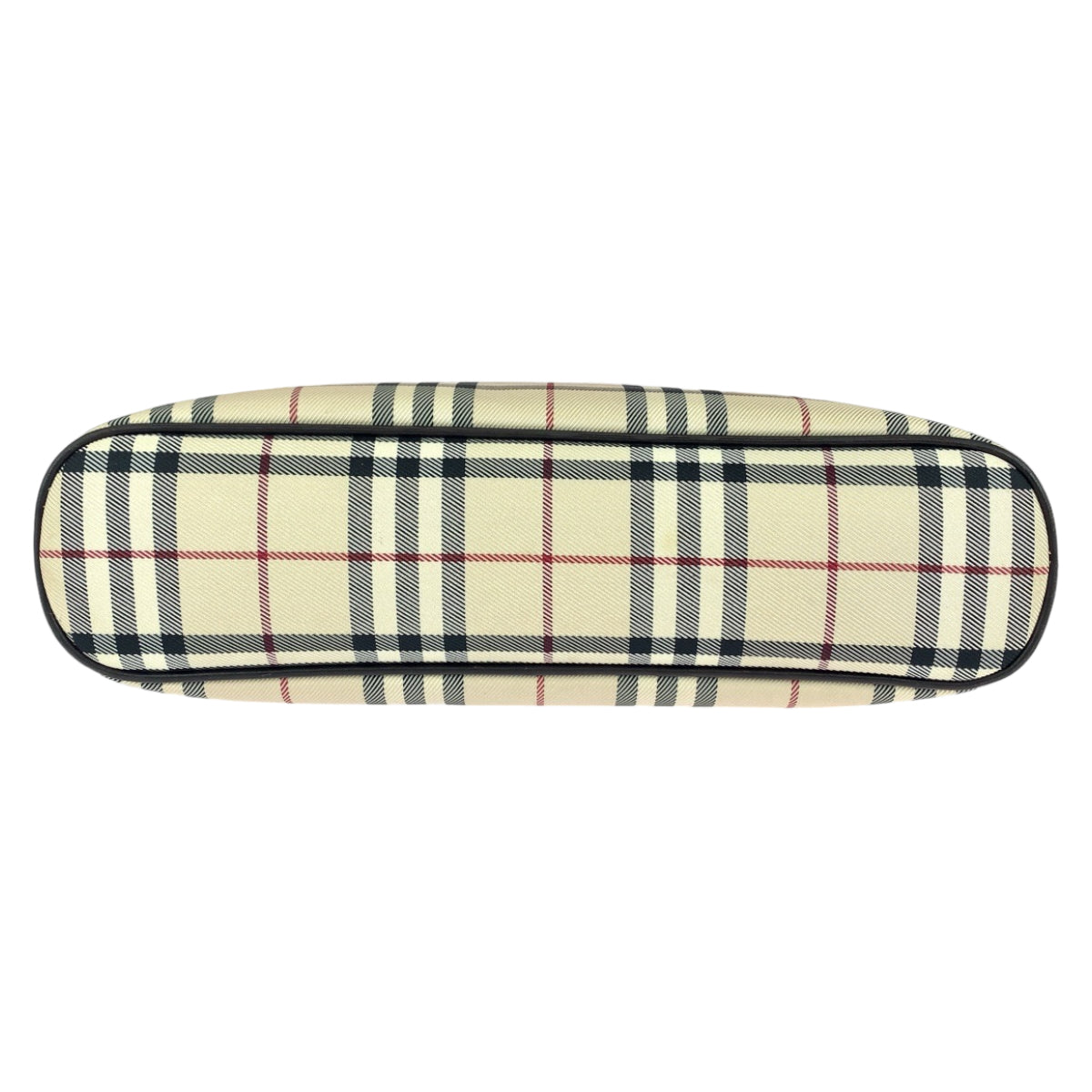 112045
BURBERRY バーバリー チェック柄 ベージュ ブラウン キャンバス / レザー トートバッグ ハンドバッグ レディース