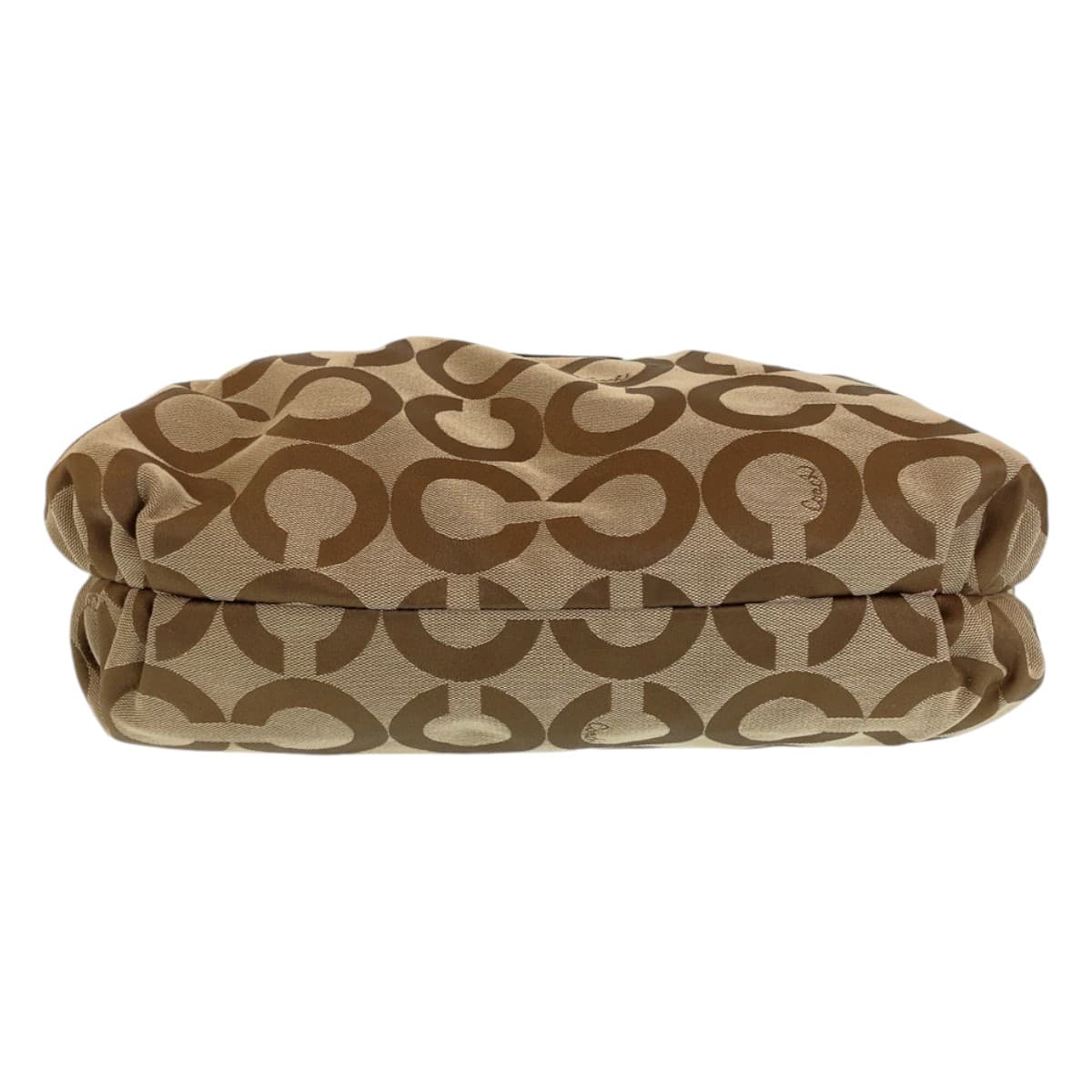 12003
COACH Op Art Beige Purple Gold Hardware Canvas Tote Bag Shoulder Bag Women's