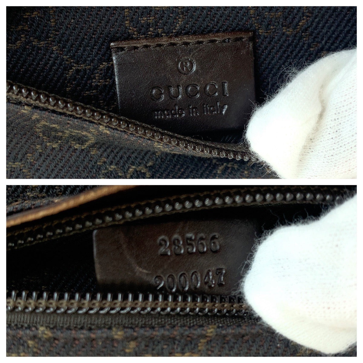 GUCCI グッチ GG柄 ブラウン シルバー金具 GGキャンバス / レザー 28566 ボディバッグ ウエストバッグ バムバッグ メンズ