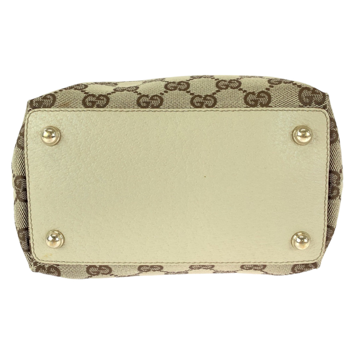 11943
GUCCI グッチ ベージュ ブラウン ゴールド金具 GGキャンバス トートバッグ ハンドバッグ レディース