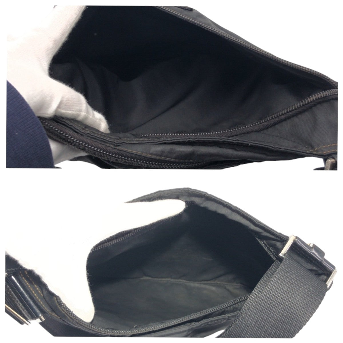 15303
PRADA プラダ テスート 三角ロゴ ブラック 黒 ナイロン ショルダーバッグ サコッシュ 男女兼用 メンズ AB32