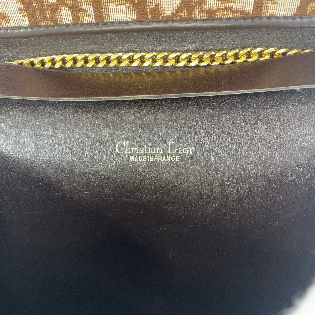 11930
Christian Dior クリスチャンディオール ヴィンテージ トロッター ブラウン ベージュ ゴールド金具 キャンバス / レザー ショルダーバッグ チェーンショルダーバッグ レディース