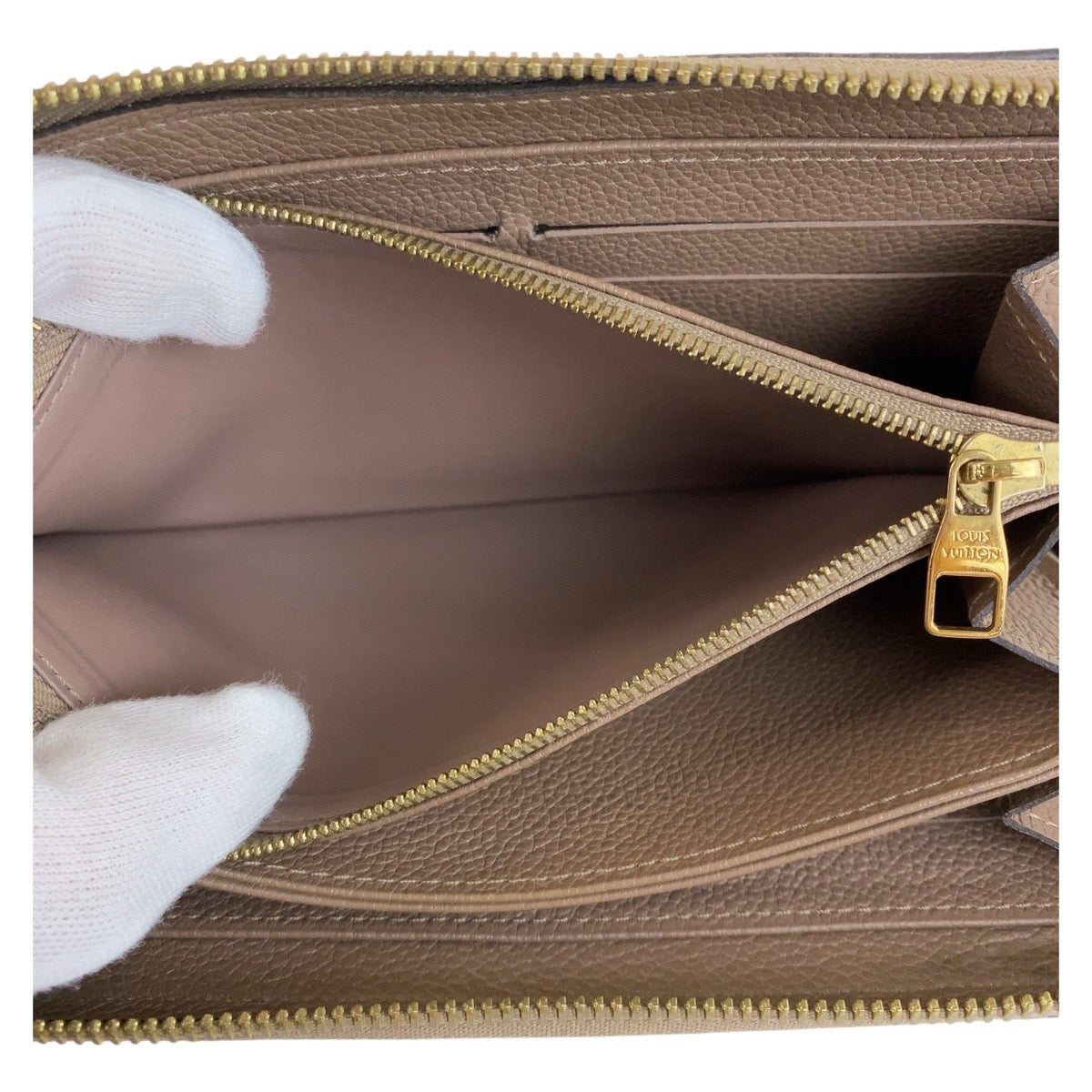 12811
LOUIS VUITTON ルイヴィトン モノグラム アンプラント ジッピーウォレット トゥルトレール グレージュ ゴールド金具 レザー M69034 長財布 ラウンドファスナー 男女兼用 レディース